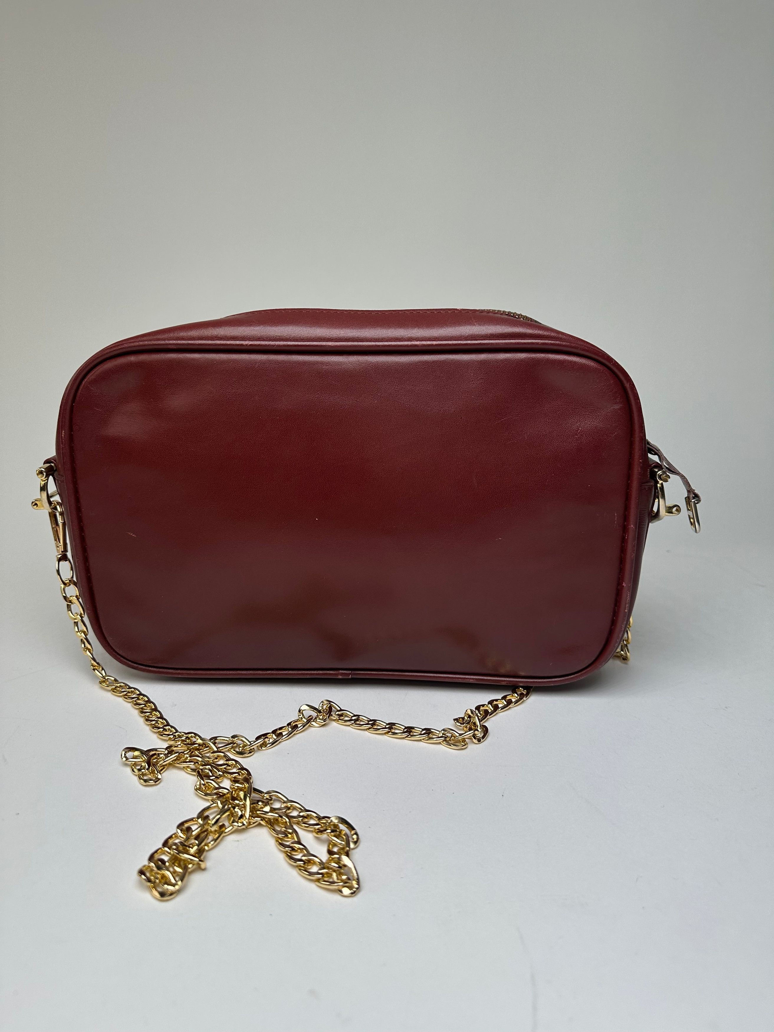 Cartier Vintage Leather Camera Crossbody Bag Bordeaux Size ONE SIZE - 2 Thumbnail