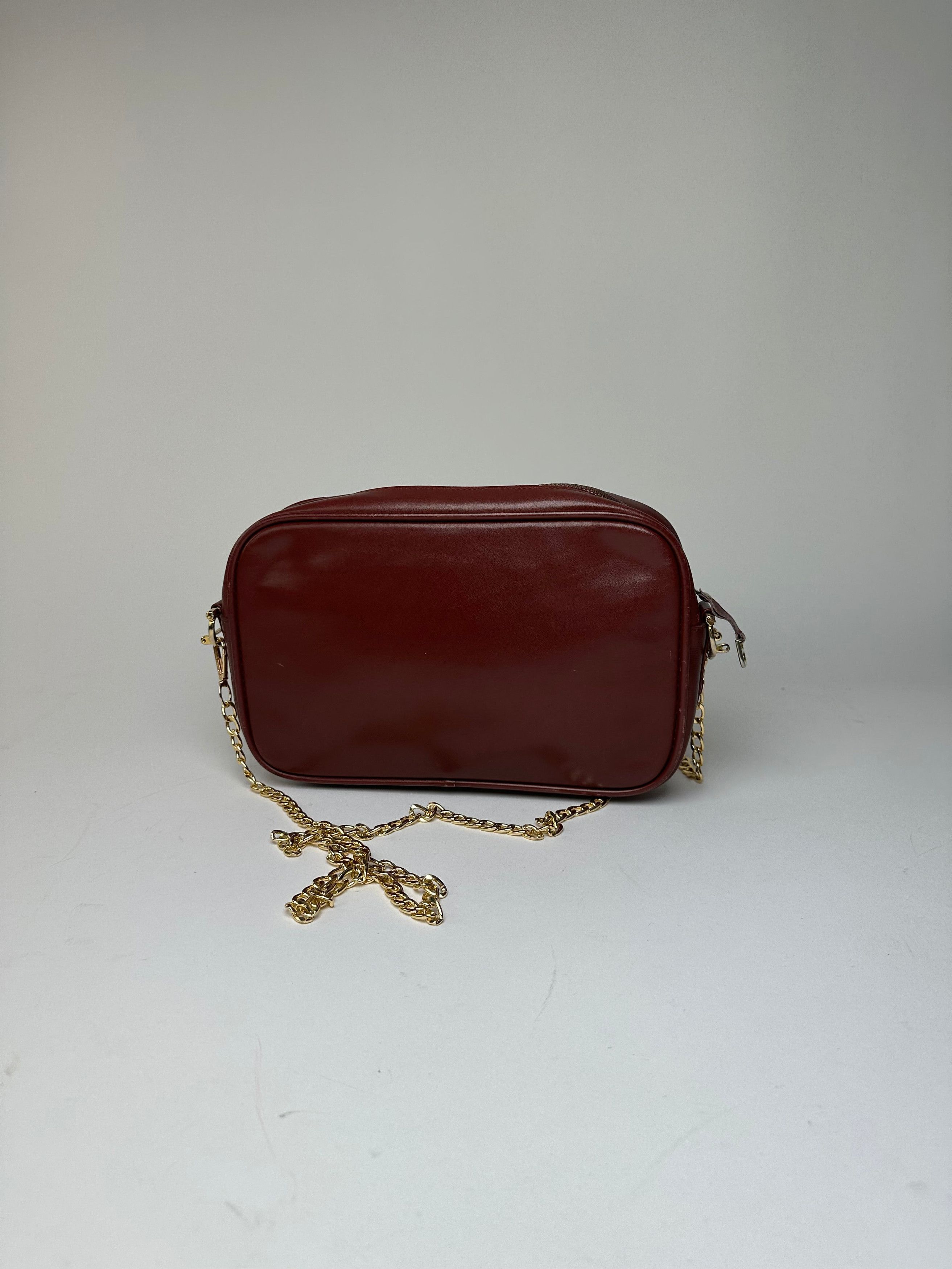 Cartier Vintage Leather Camera Crossbody Bag Bordeaux Size ONE SIZE - 11 Thumbnail