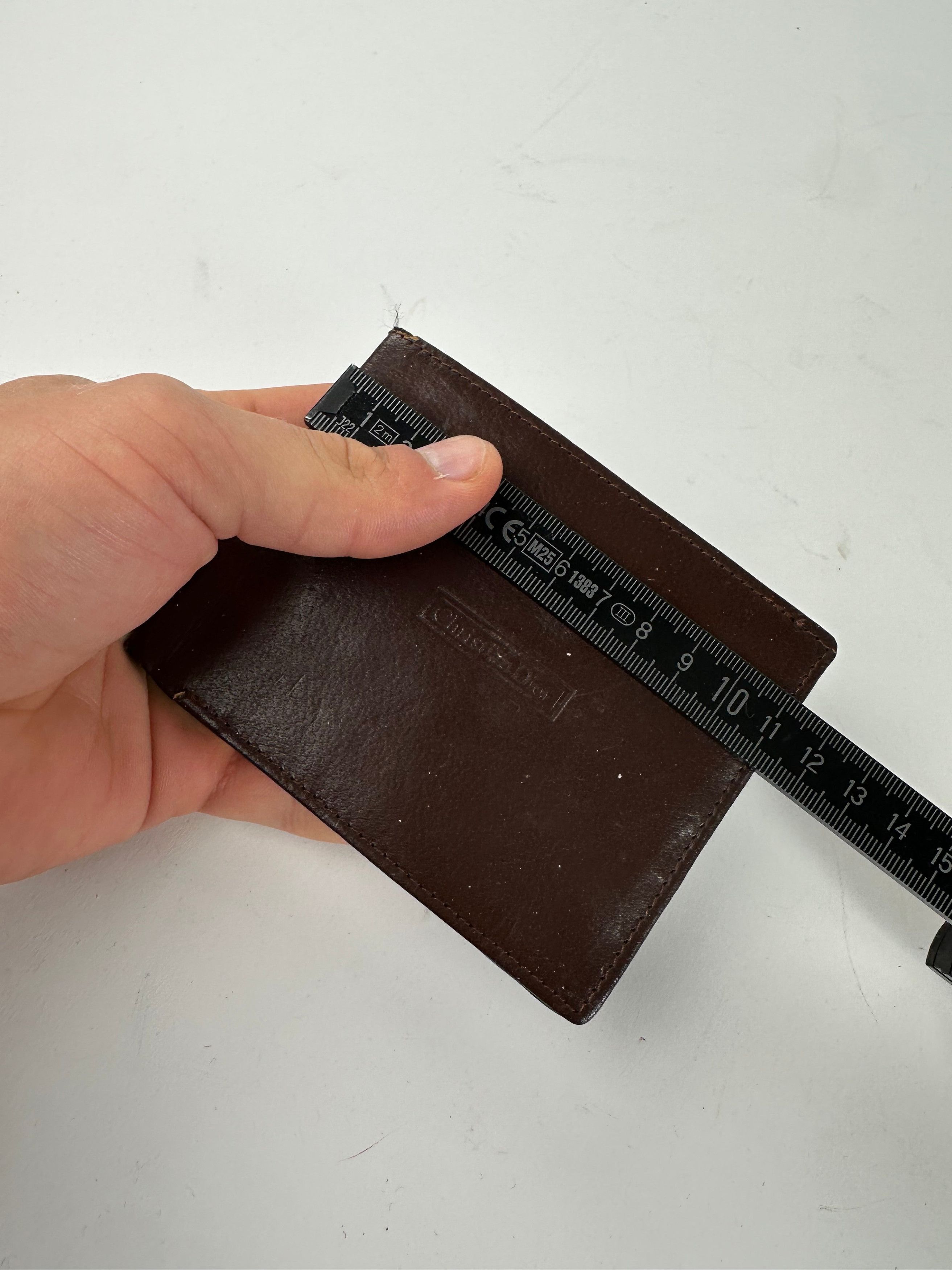 Dior Vintage Leather Bifold Wallet Dark Brown Size ONE SIZE - 7 Thumbnail