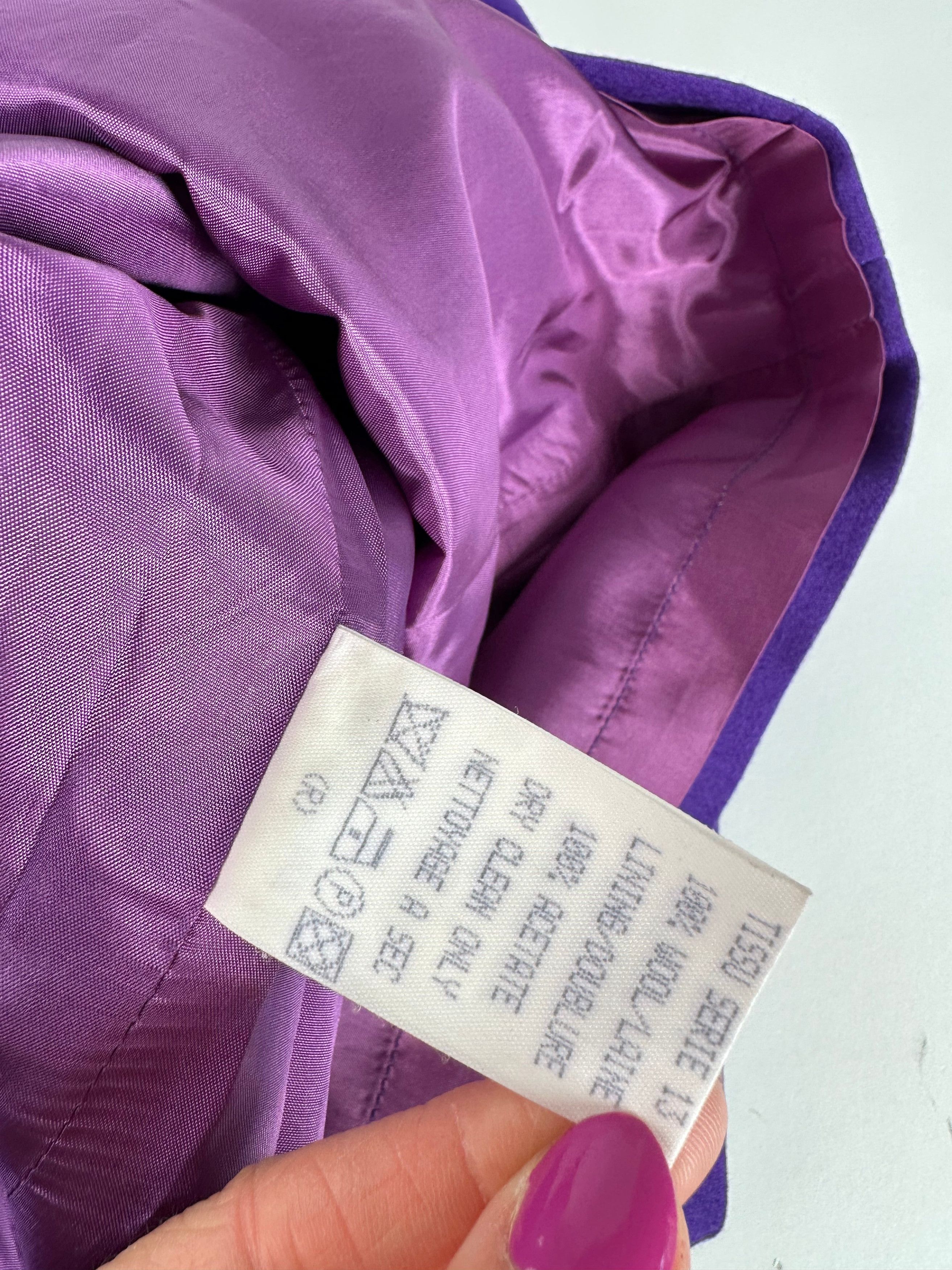 Givenchy Vintage Wool Pencil Skirt Purple L Size 34" / US 12 / IT 48 - 12 Thumbnail