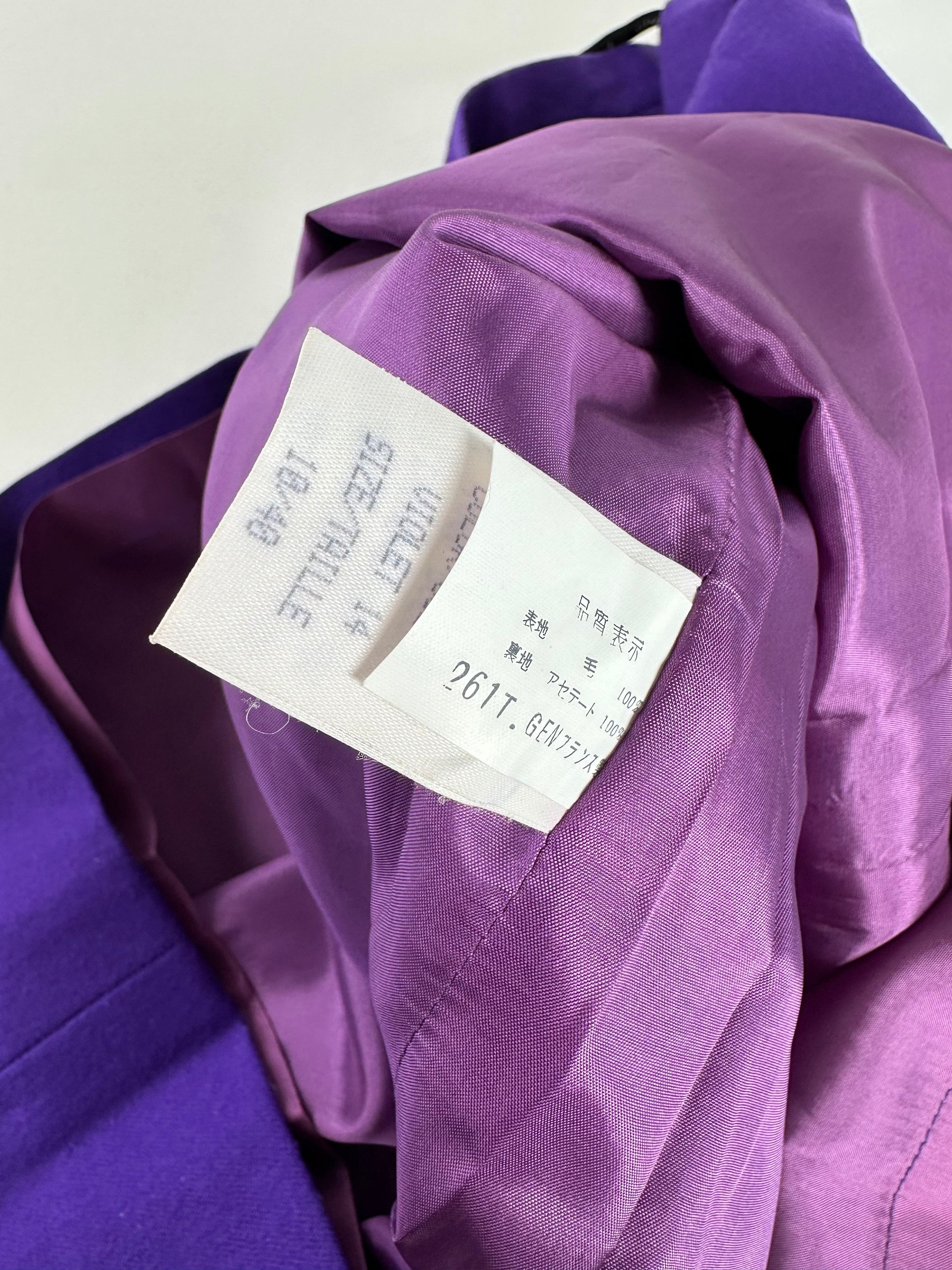 Givenchy Vintage Wool Pencil Skirt Purple L Size 34" / US 12 / IT 48 - 10 Thumbnail