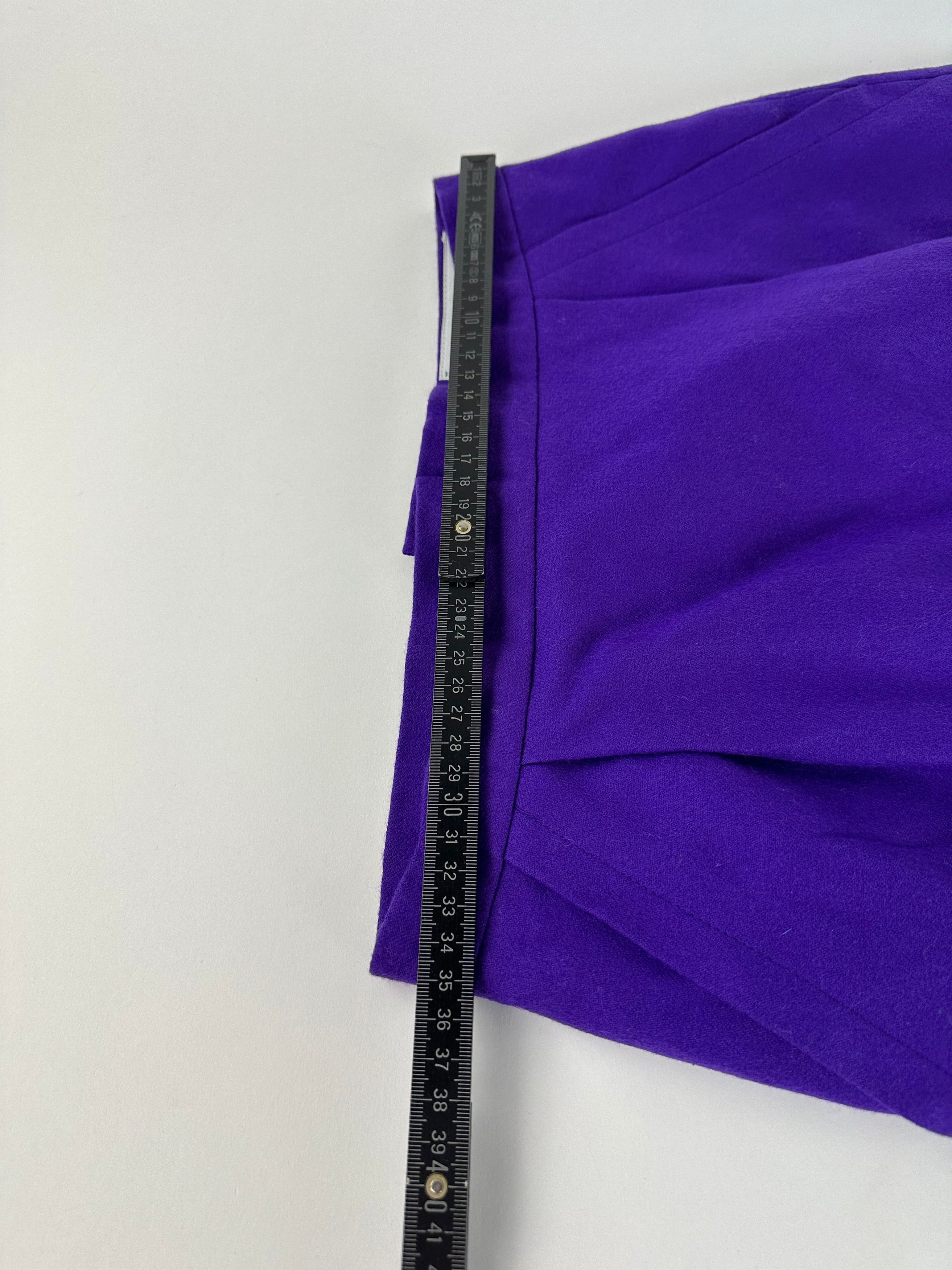 Givenchy Vintage Wool Pencil Skirt Purple L Size 34" / US 12 / IT 48 - 7 Thumbnail