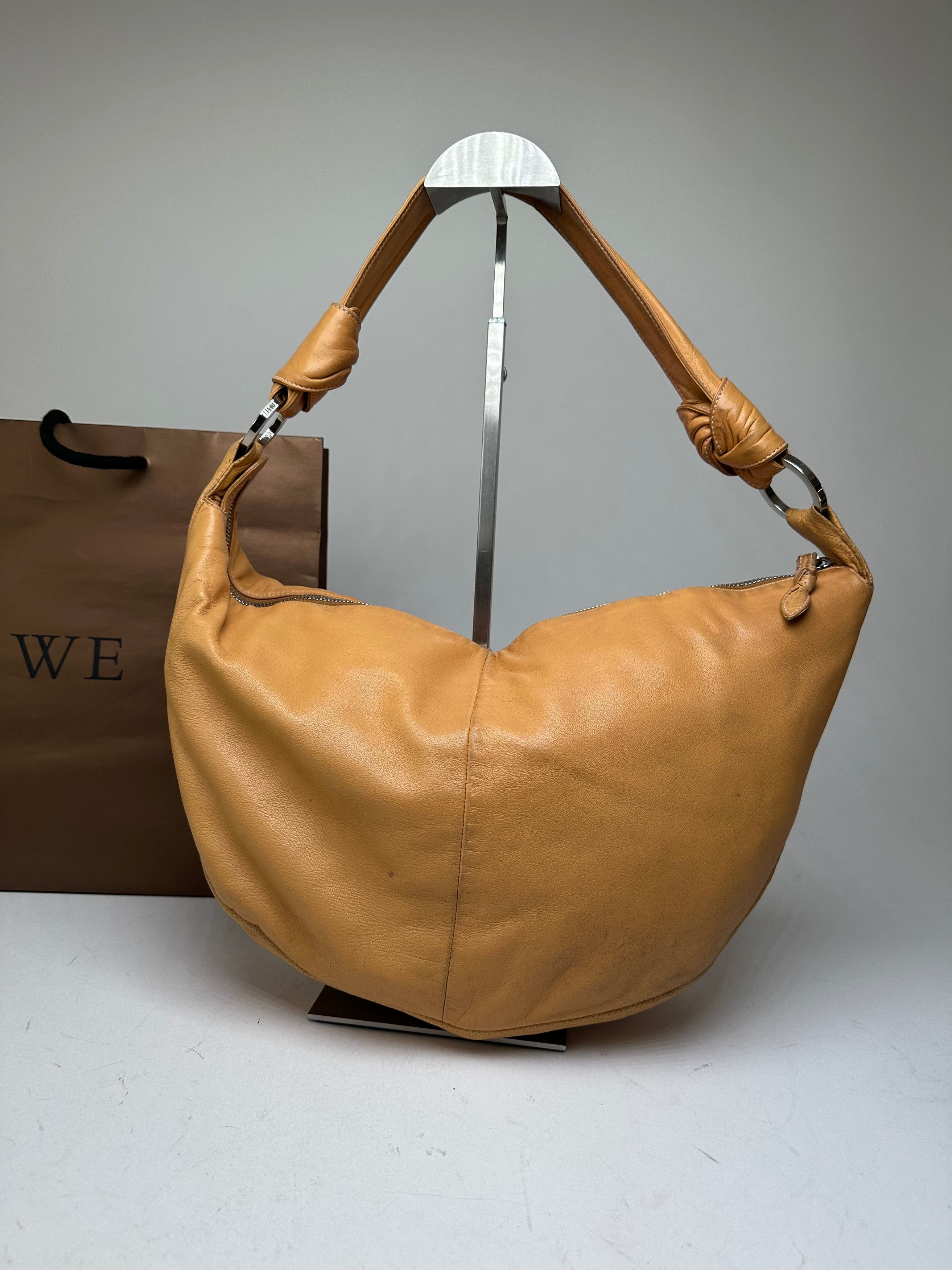 Loewe Vintage Hobo Bag Leather Camel Size ONE SIZE - 12 Thumbnail