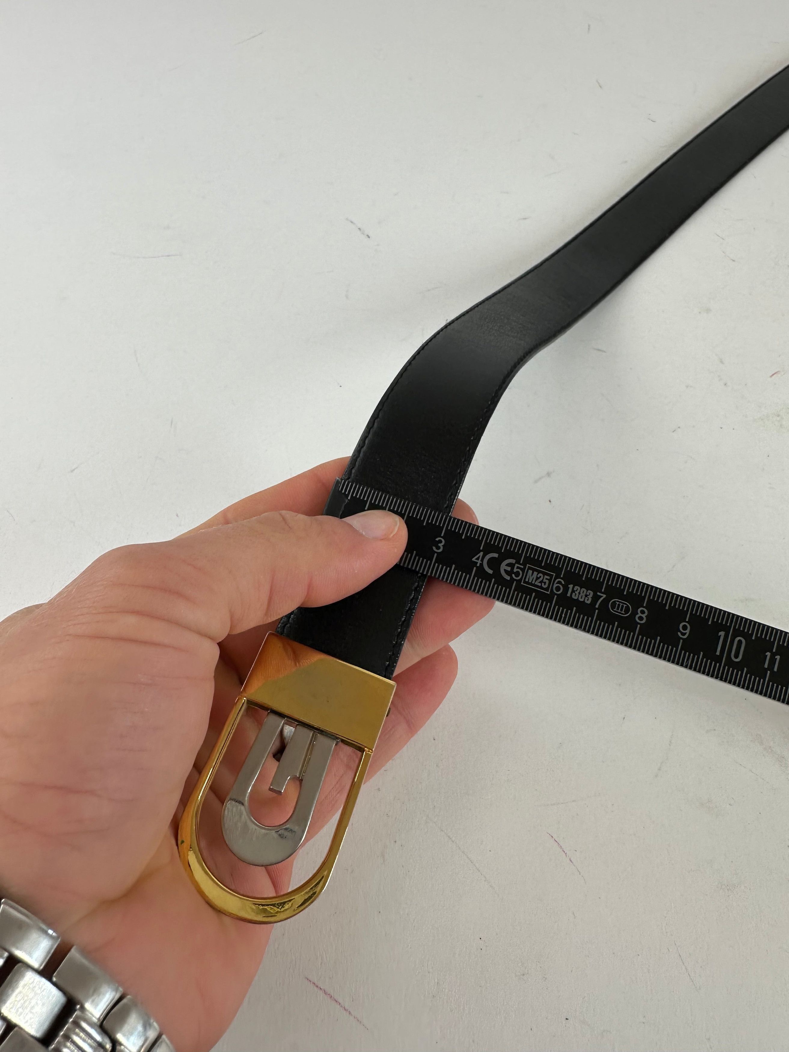 Gucci Vintage Reversible Belt Leather Black Brown Size ONE SIZE - 8 Thumbnail