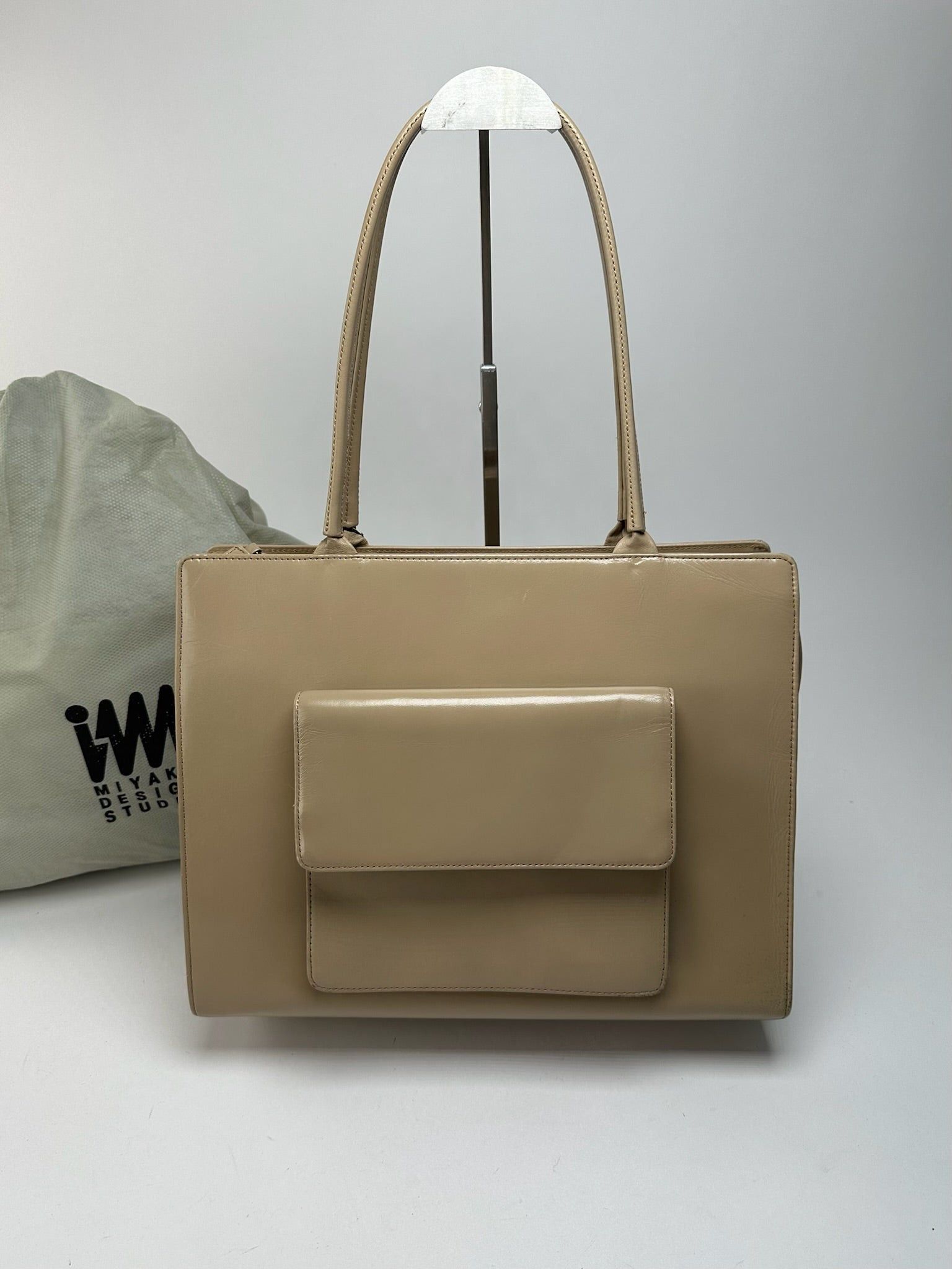 Issey Miyake Vintage Handbag leather beige Size ONE SIZE - 2 Thumbnail