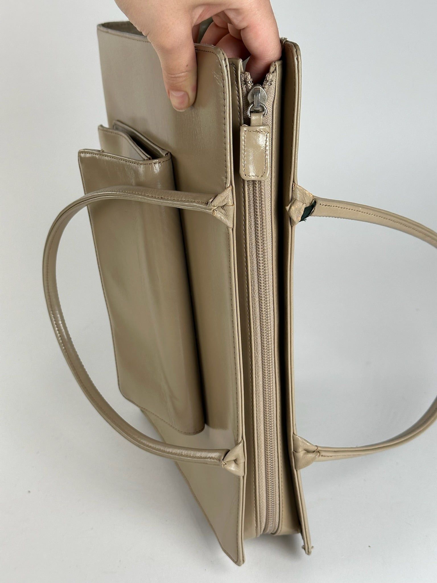 Issey Miyake Vintage Handbag leather beige Size ONE SIZE - 5 Thumbnail