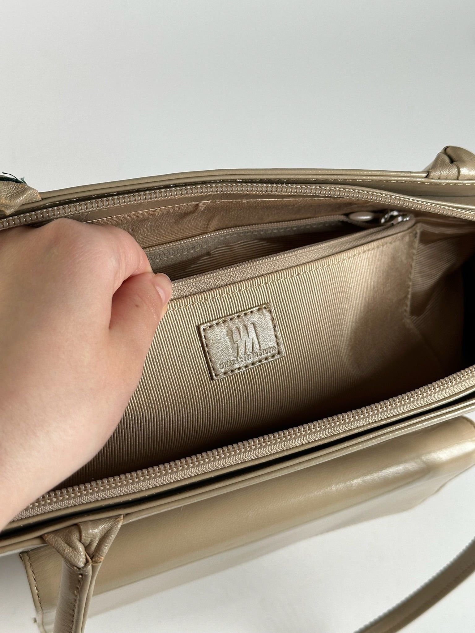 Issey Miyake Vintage Handbag leather beige Size ONE SIZE - 3 Thumbnail