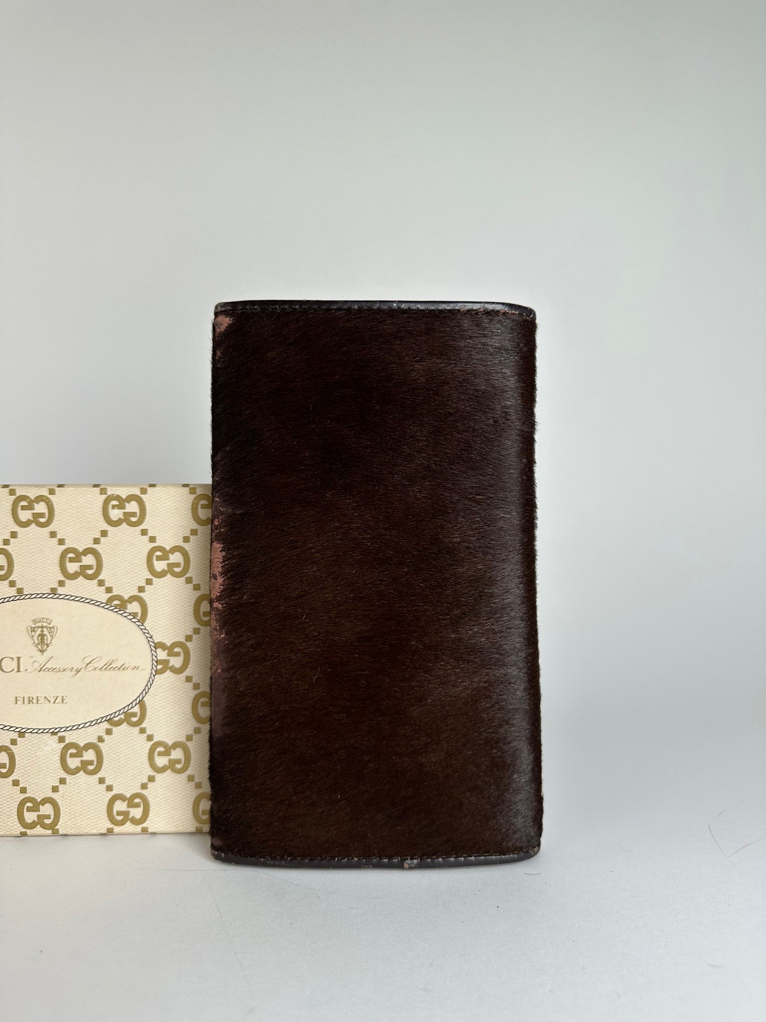 Gucci Vintage Accessory Collection Pony Hair Long Wallet Dark Brow Size ONE SIZE - 11 Thumbnail