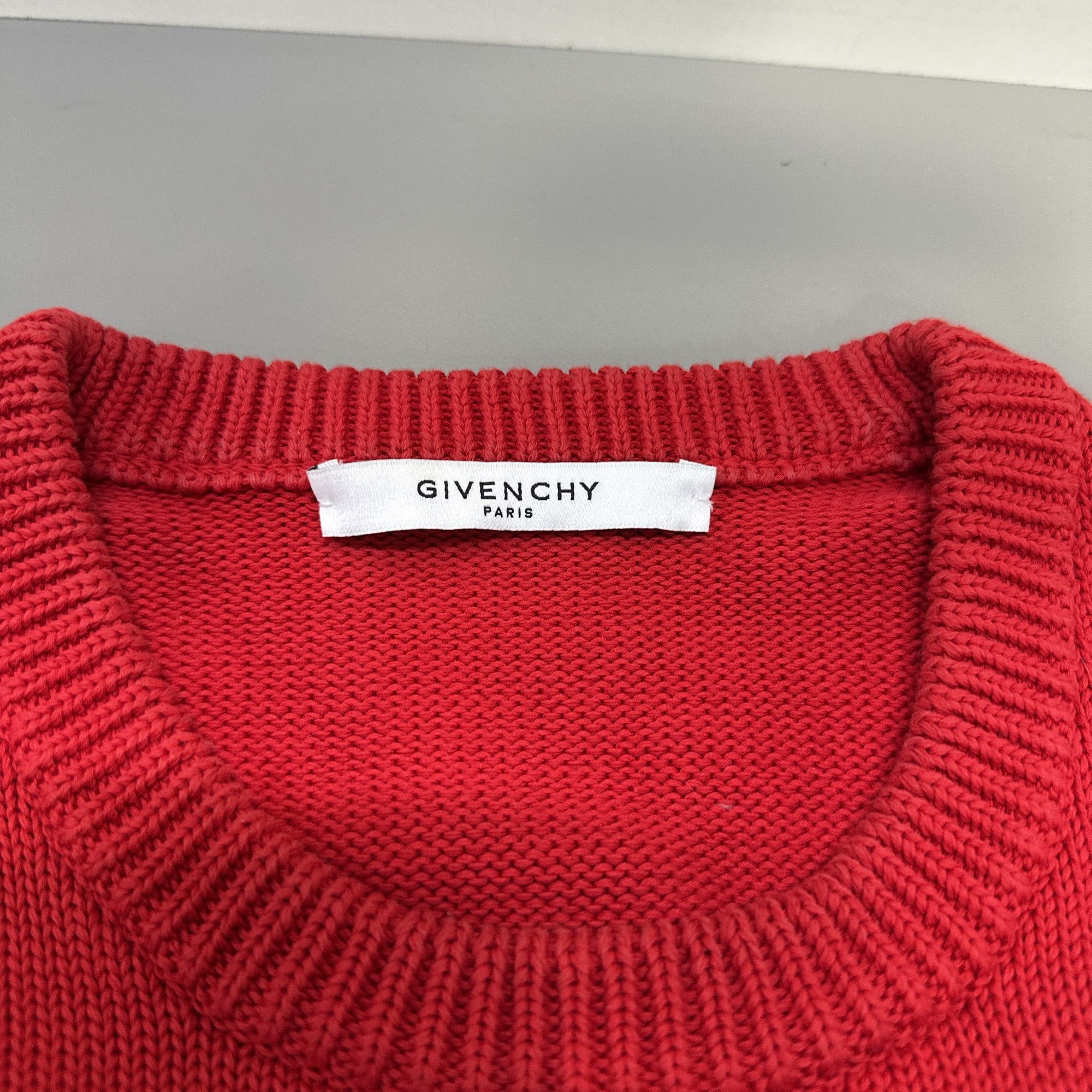 Givenchy Givenchy Logo Stripe Sweater Red Size XL Size US XL / EU 56 / 4 - 3 Thumbnail