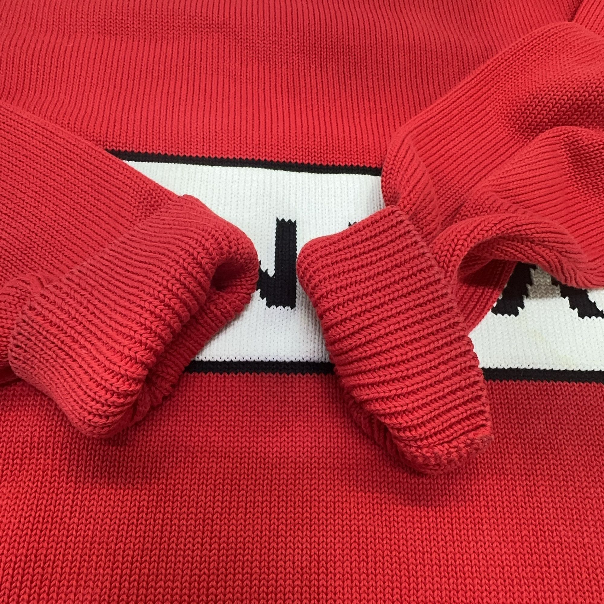 Givenchy Givenchy Logo Stripe Sweater Red Size XL Size US XL / EU 56 / 4 - 8 Thumbnail
