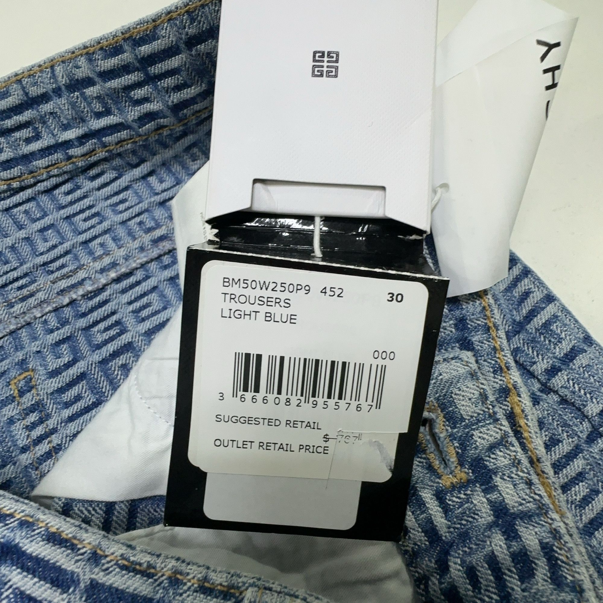 Givenchy Givenchy Monogram Print Denim Jeans Size 30 Size US 30 / EU 46 - 6 Thumbnail