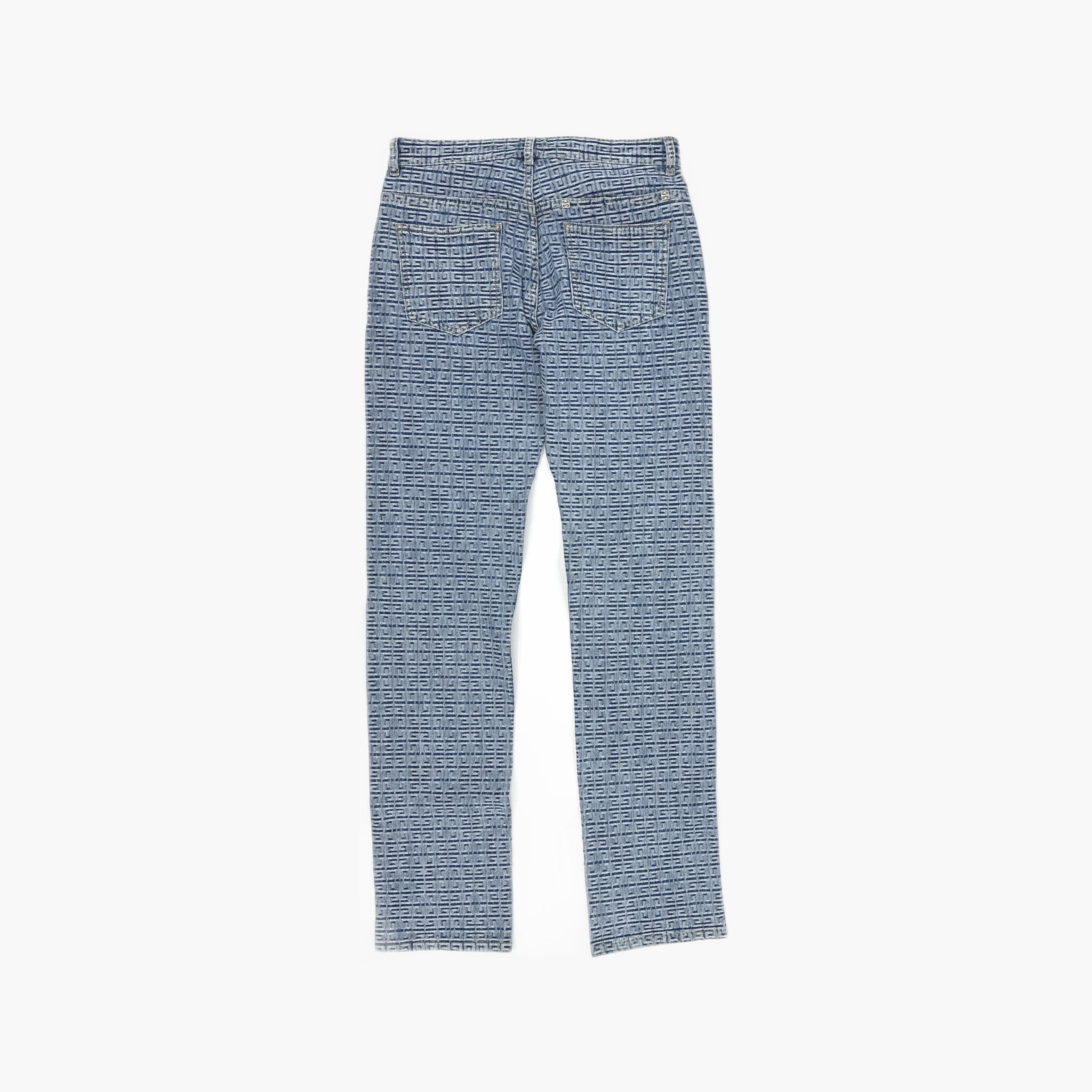 Givenchy Givenchy Monogram Print Denim Jeans Size 30 Size US 30 / EU 46 - 2 Thumbnail