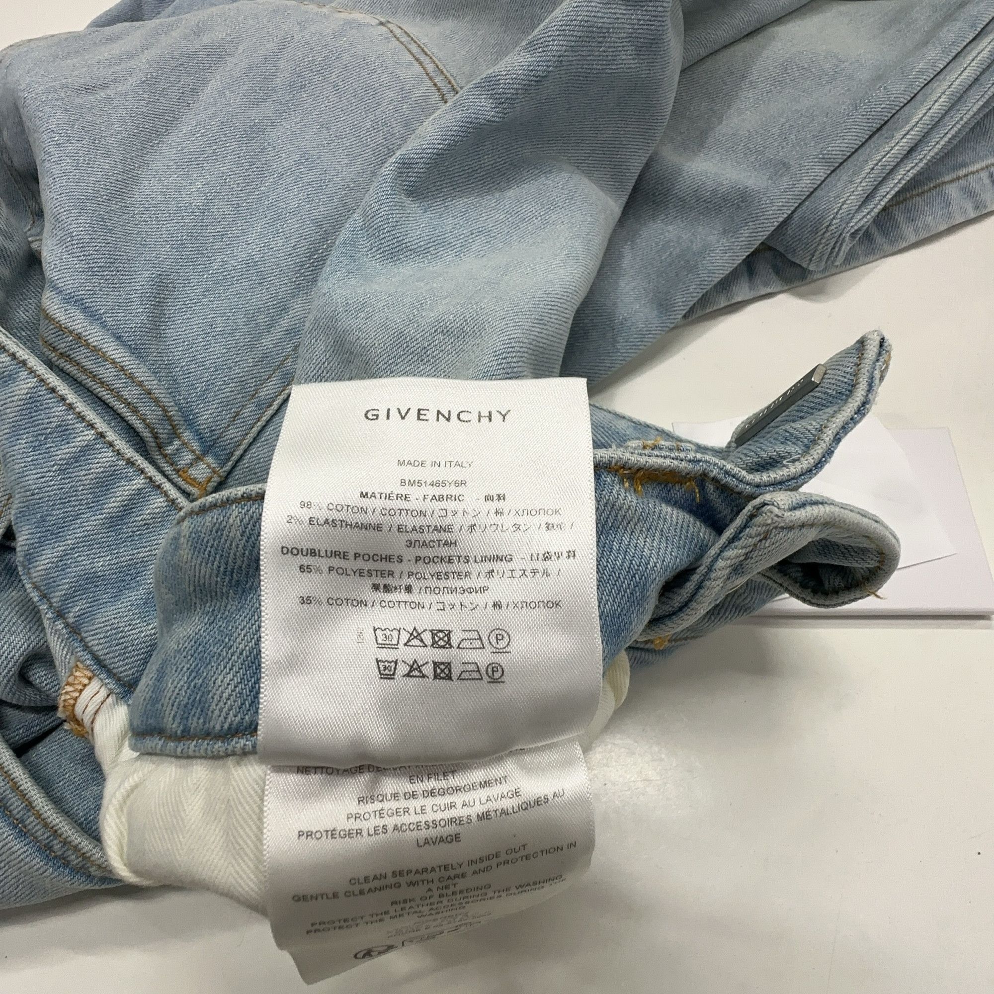 Givenchy Givenchy Light Blue Denim Jeans Size 30 Size US 30 / EU 46 - 3 Thumbnail
