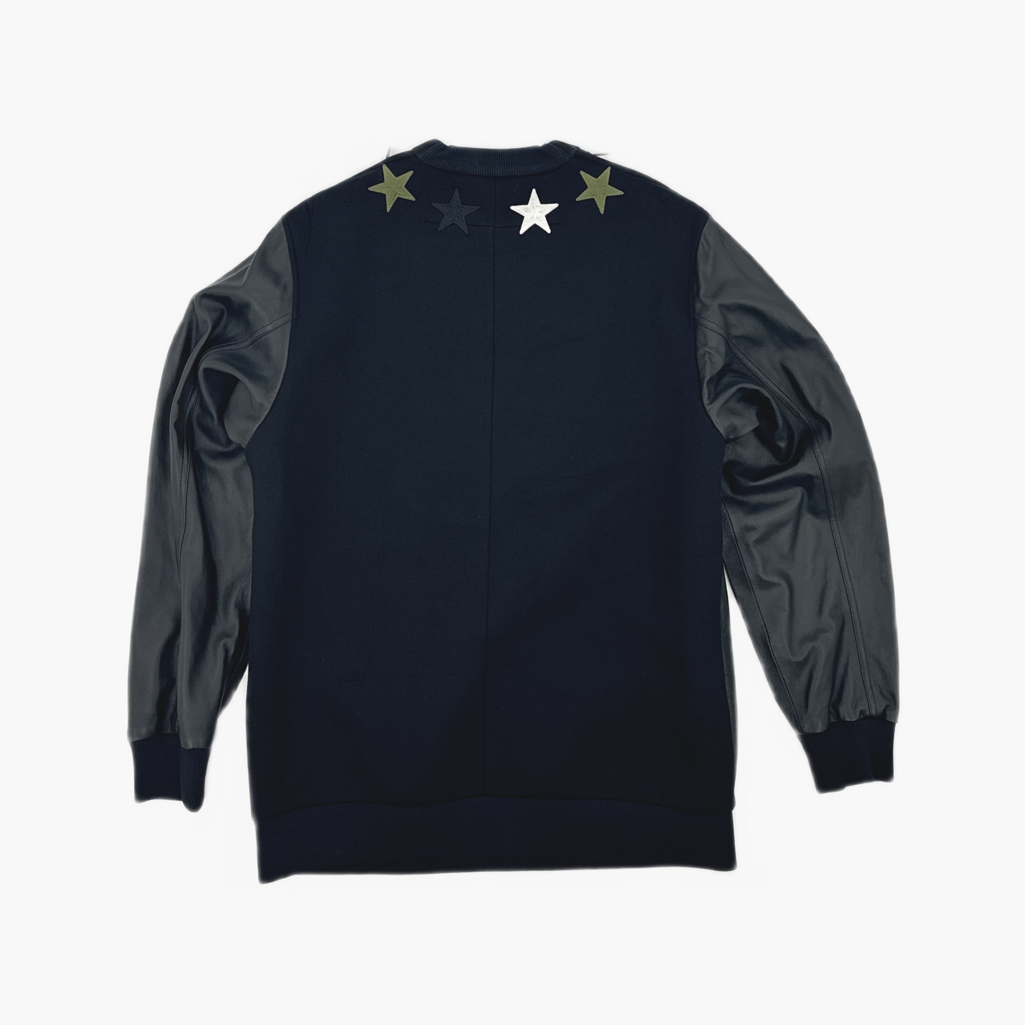 Givenchy Givenchy Star Patch Leather Sweatshirt Size L Size US L / EU 52-54 / 3 - 2 Thumbnail