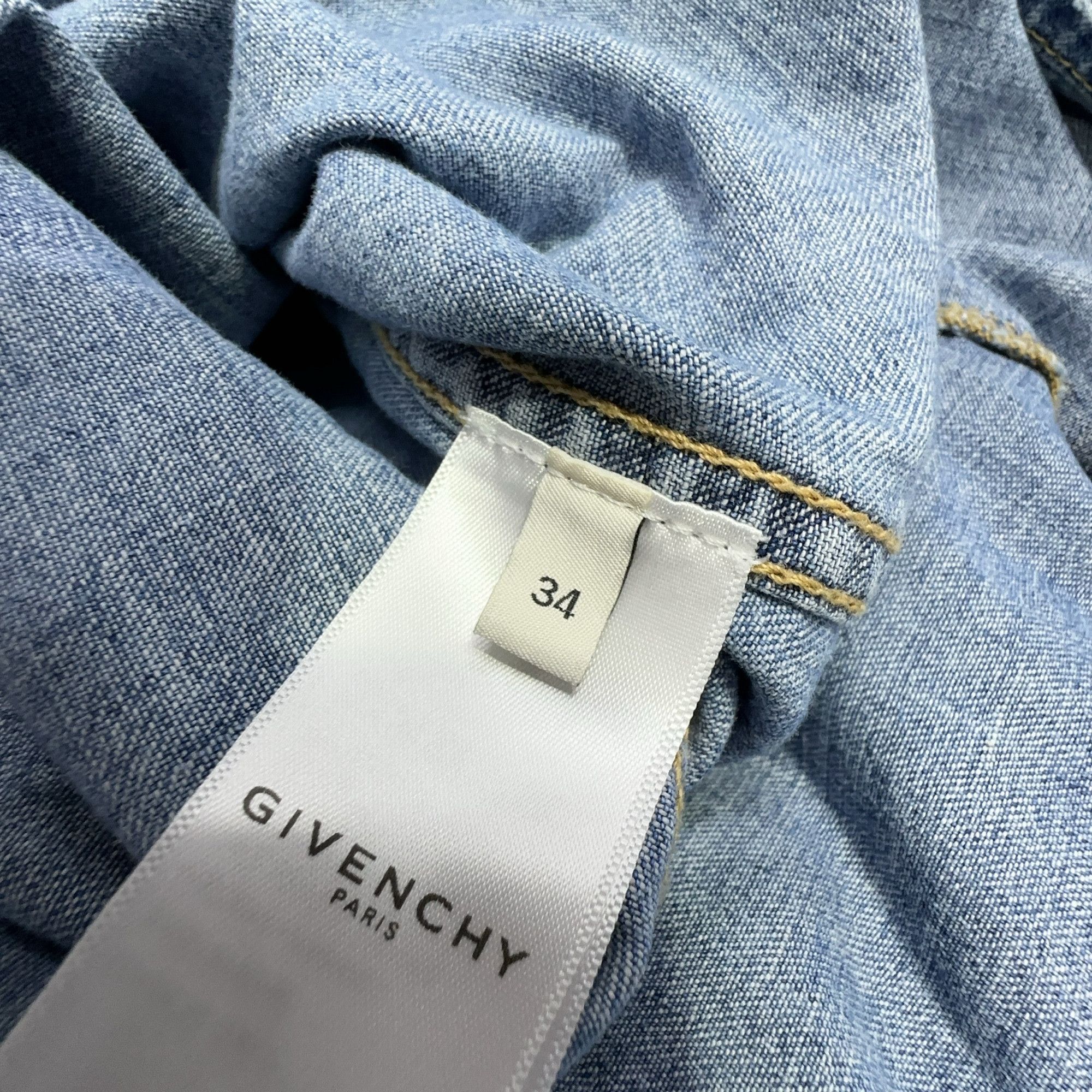 Givenchy Givenchy Distressed Denim Mini Dress Size 34 Size XS / US 0-2 / IT 36-38 - 3 Thumbnail