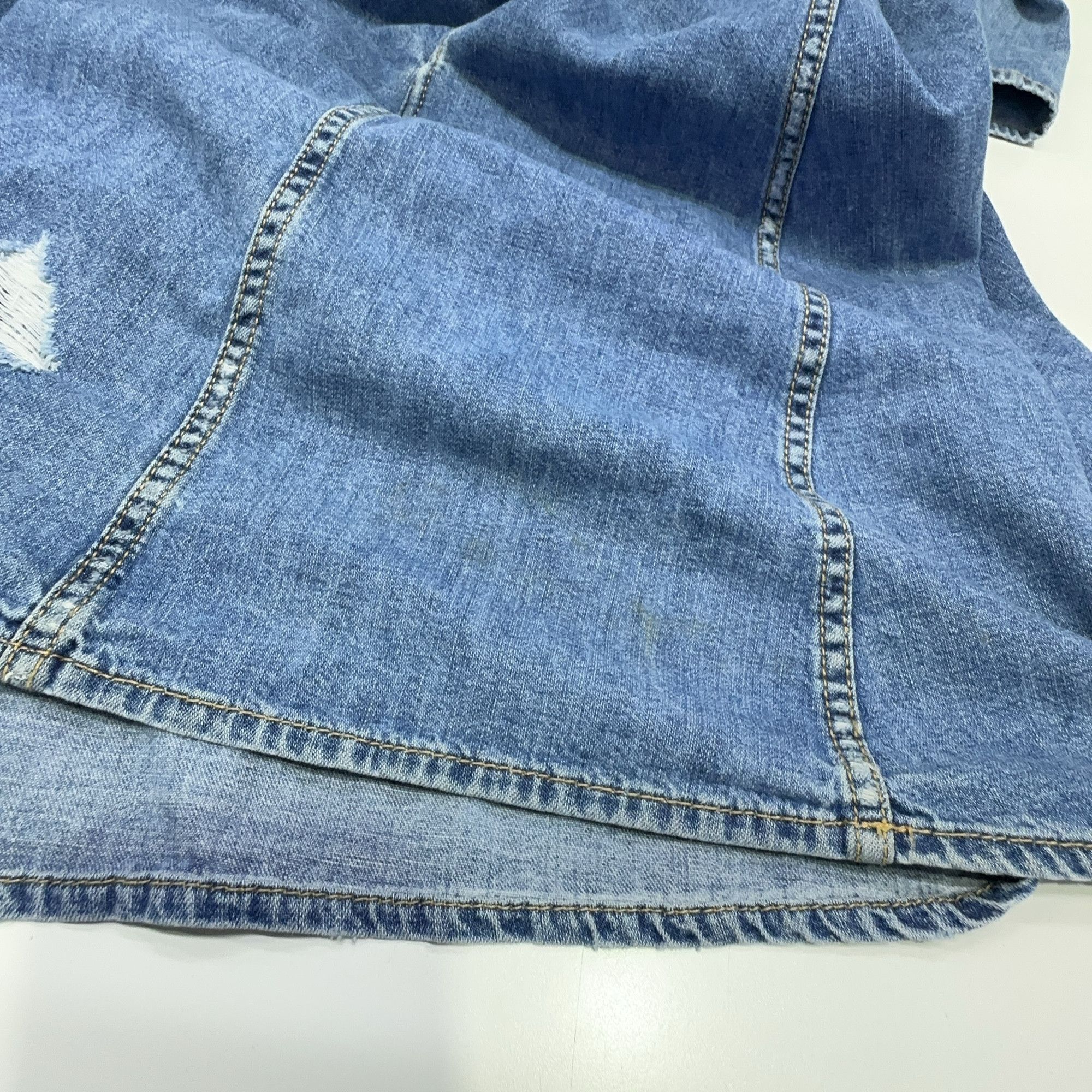 Givenchy Givenchy Distressed Denim Mini Dress Size 34 Size XS / US 0-2 / IT 36-38 - 7 Thumbnail