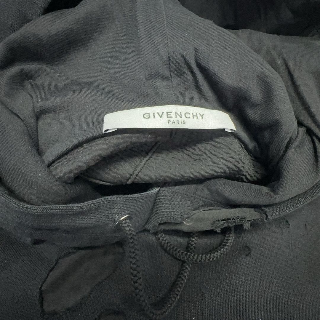 Givenchy Givenchy Distressed Logo Hoodie Size S Size US S / EU 44-46 / 1 - 3 Thumbnail