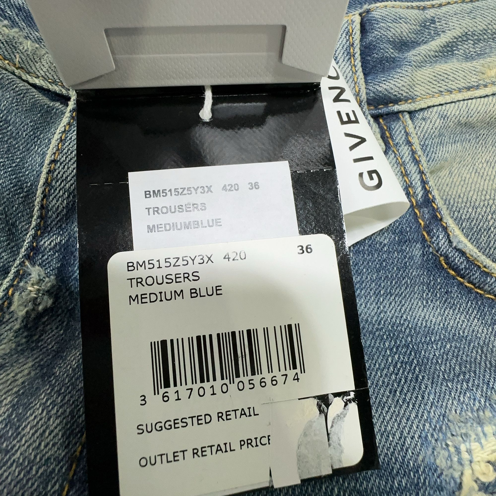 Givenchy Givenchy Distressed Jeans Size US 36 Size US 36 / EU 52 - 3 Thumbnail
