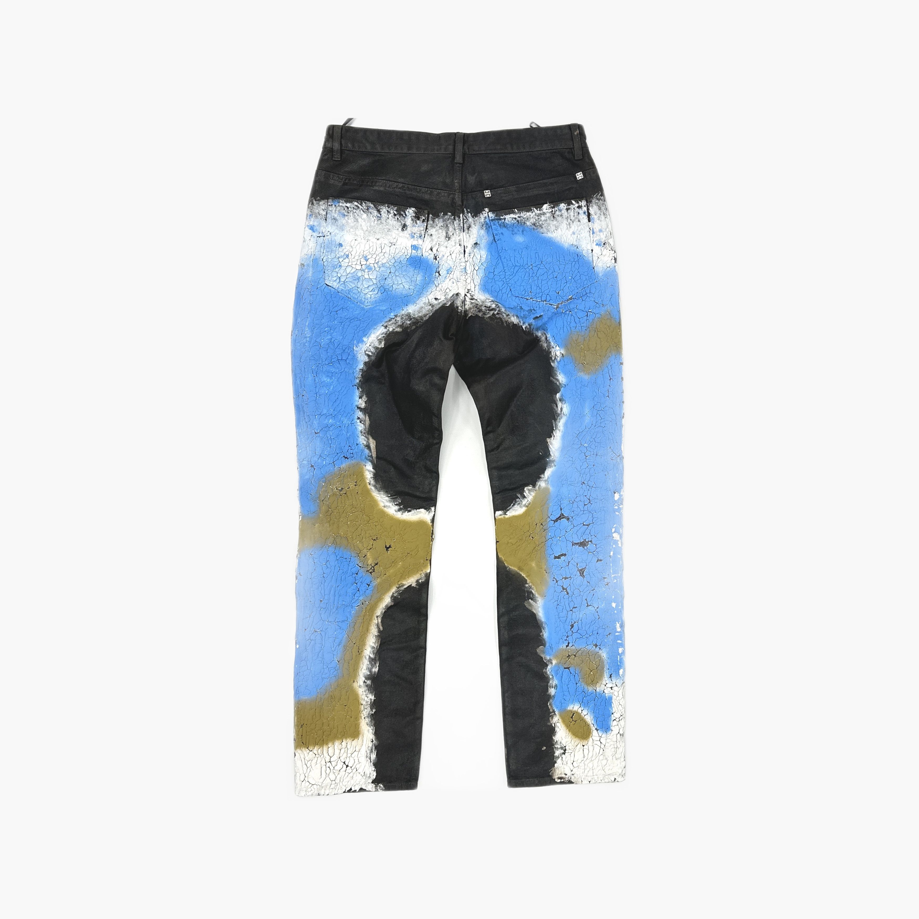 Givenchy Givenchy Cracked Paint Denim Jeans Size 32 Size US 32 / EU 48 - 2 Thumbnail