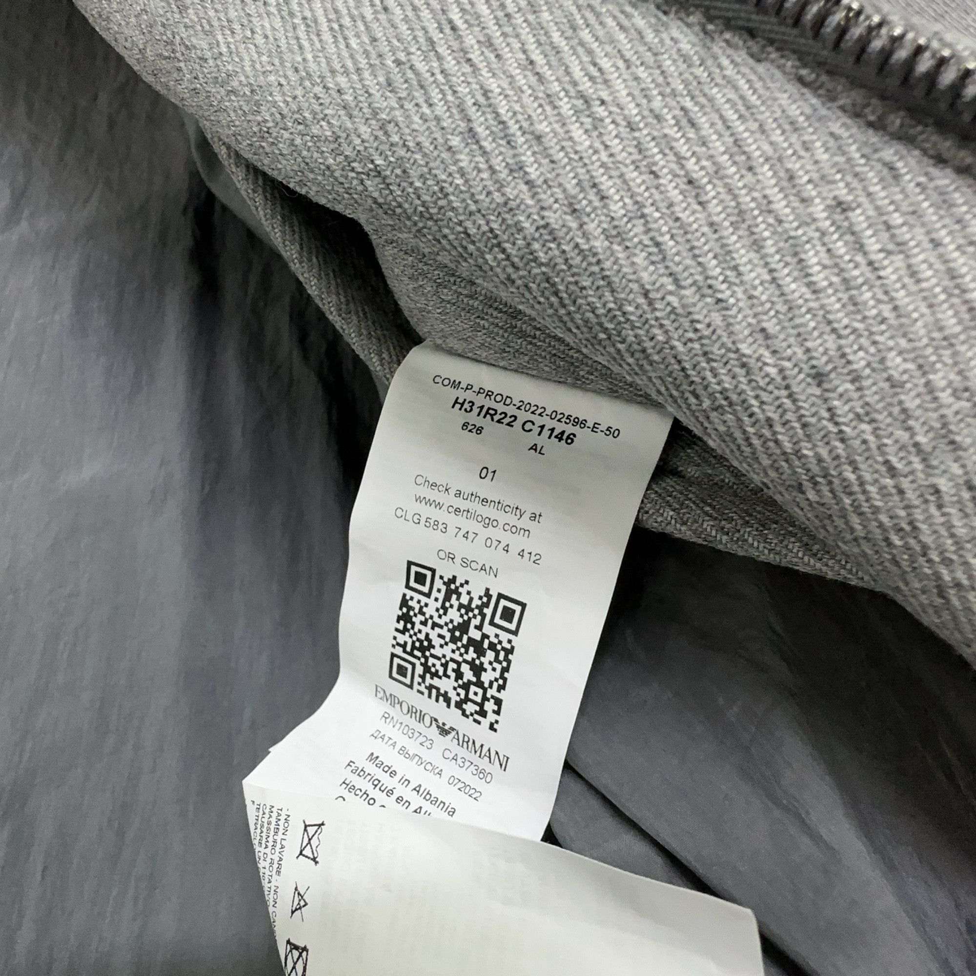 Emporio Armani Emporio Armani Herringbone Wool Blend Blouson Jacket Size 50 Size US M / EU 48-50 / 2 - 5 Thumbnail