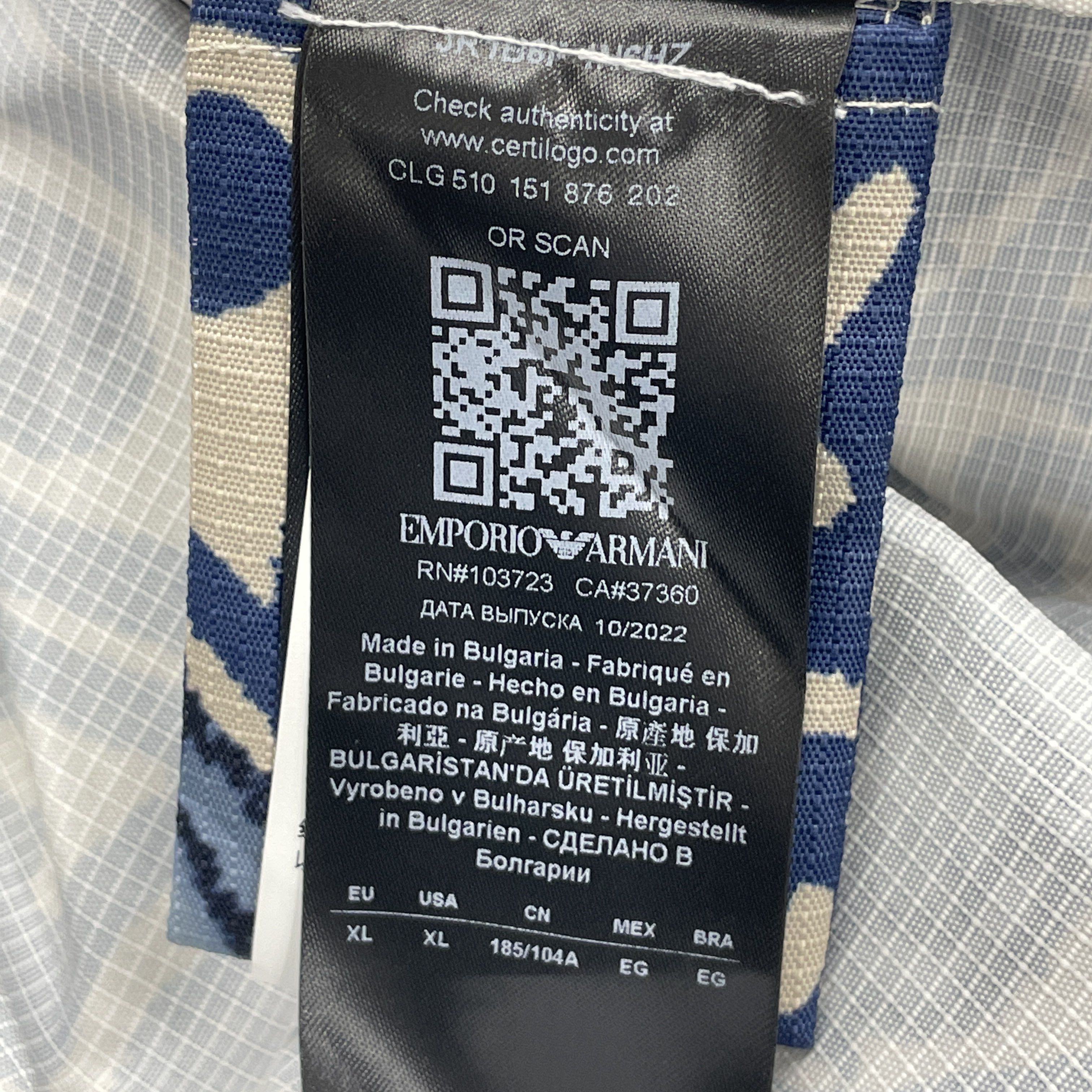 Emporio Armani Emporio Armani Maiolica Print Light Jacket Size XL Size US XL / EU 56 / 4 - 4 Thumbnail