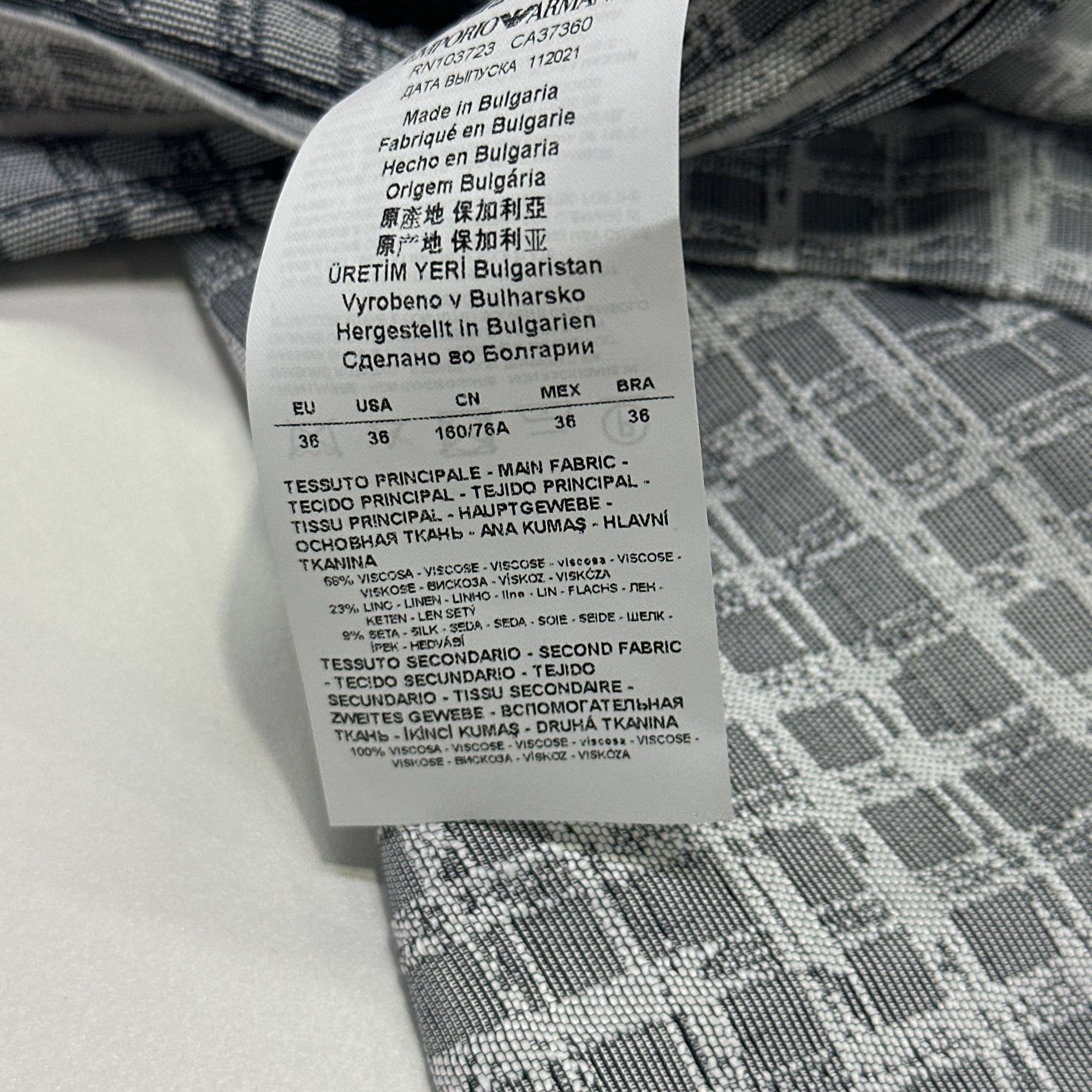 Emporio Armani Emporio Armani Icon Checkered Blazer Size 36 Size XS / US 0-2 / IT 36-38 - 4 Thumbnail