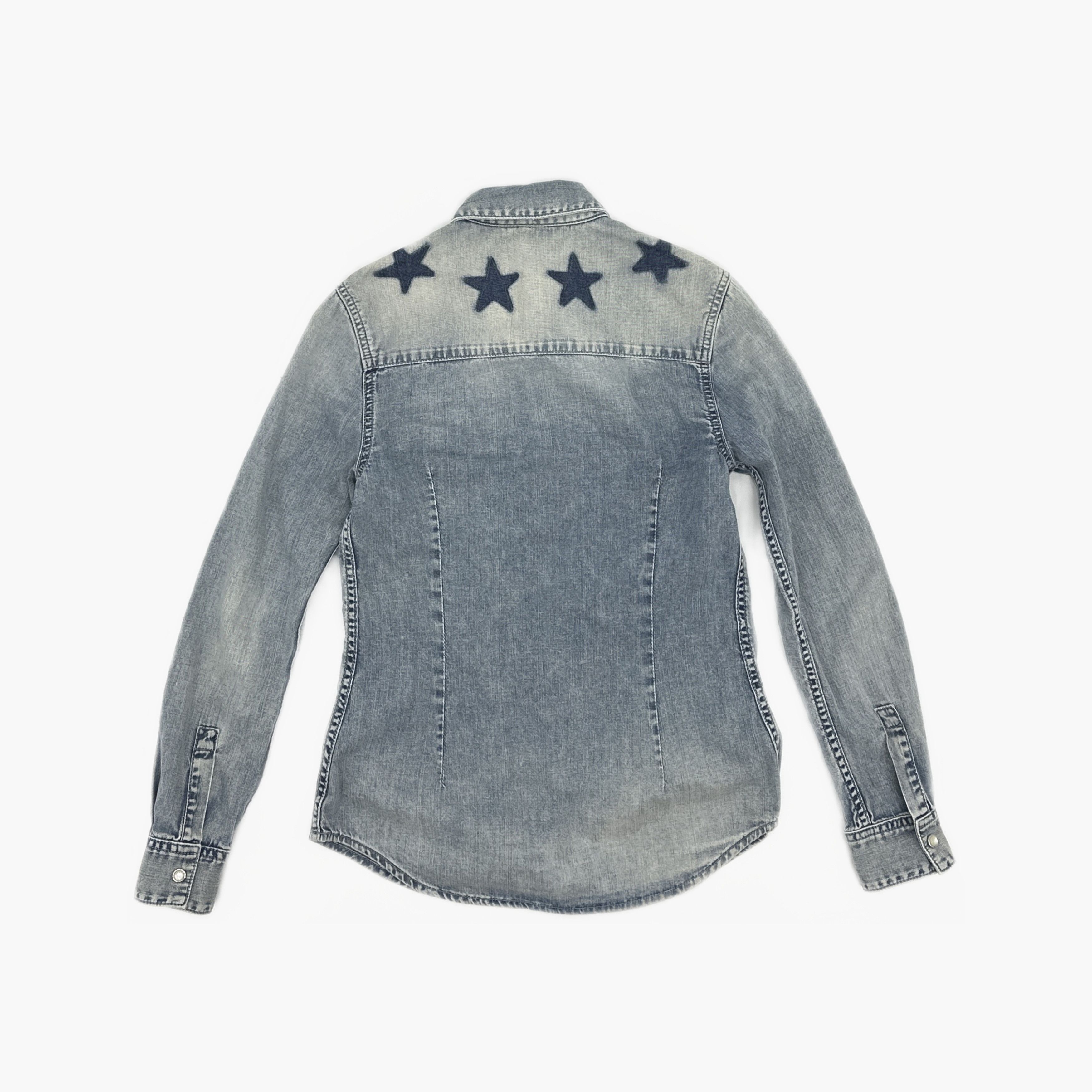 Givenchy Givenchy Star Pattern Denim Shirt Size S Size US S / EU 44-46 / 1 - 2 Thumbnail