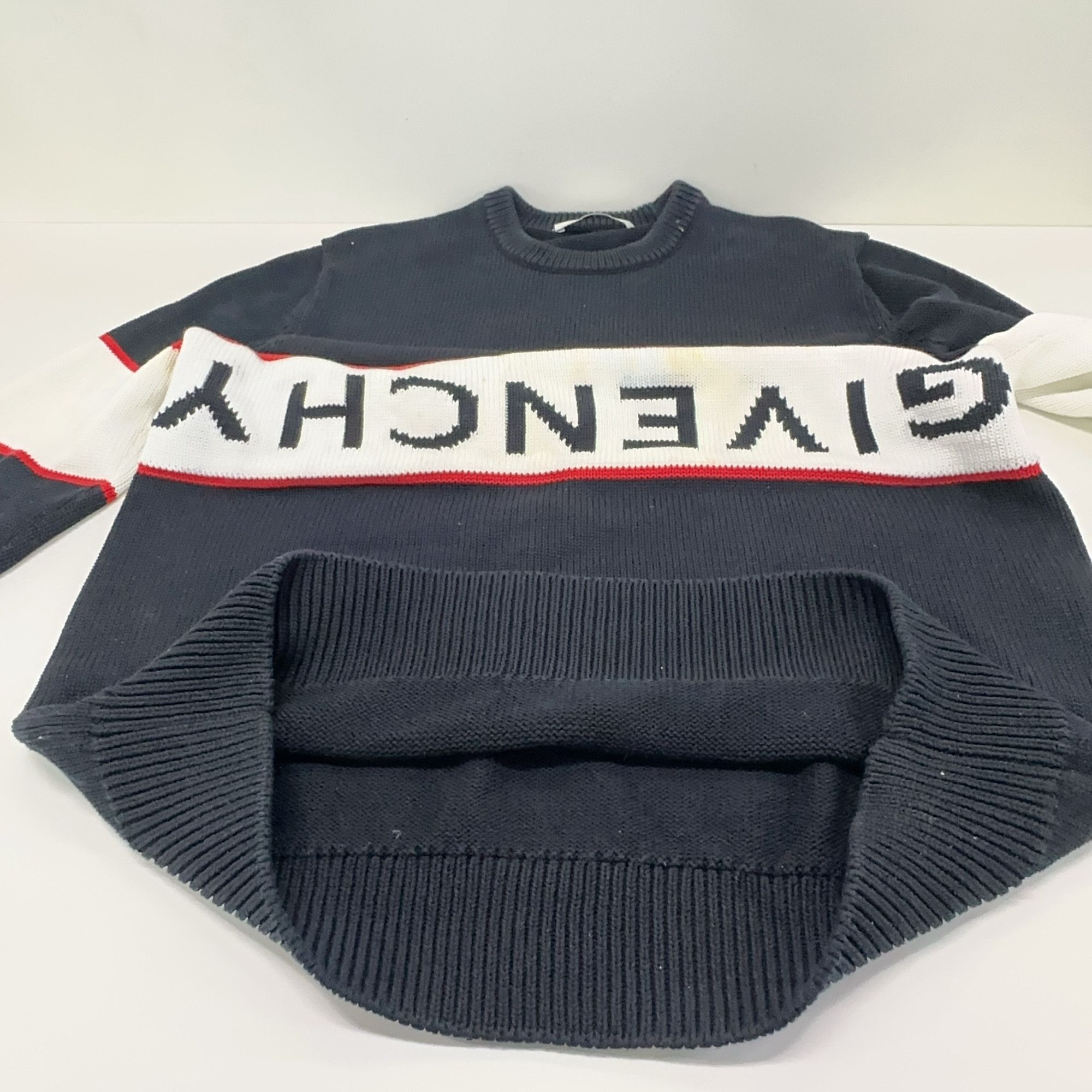 Givenchy Givenchy Logo Striped Sweater Size L Size US L / EU 52-54 / 3 - 6 Thumbnail