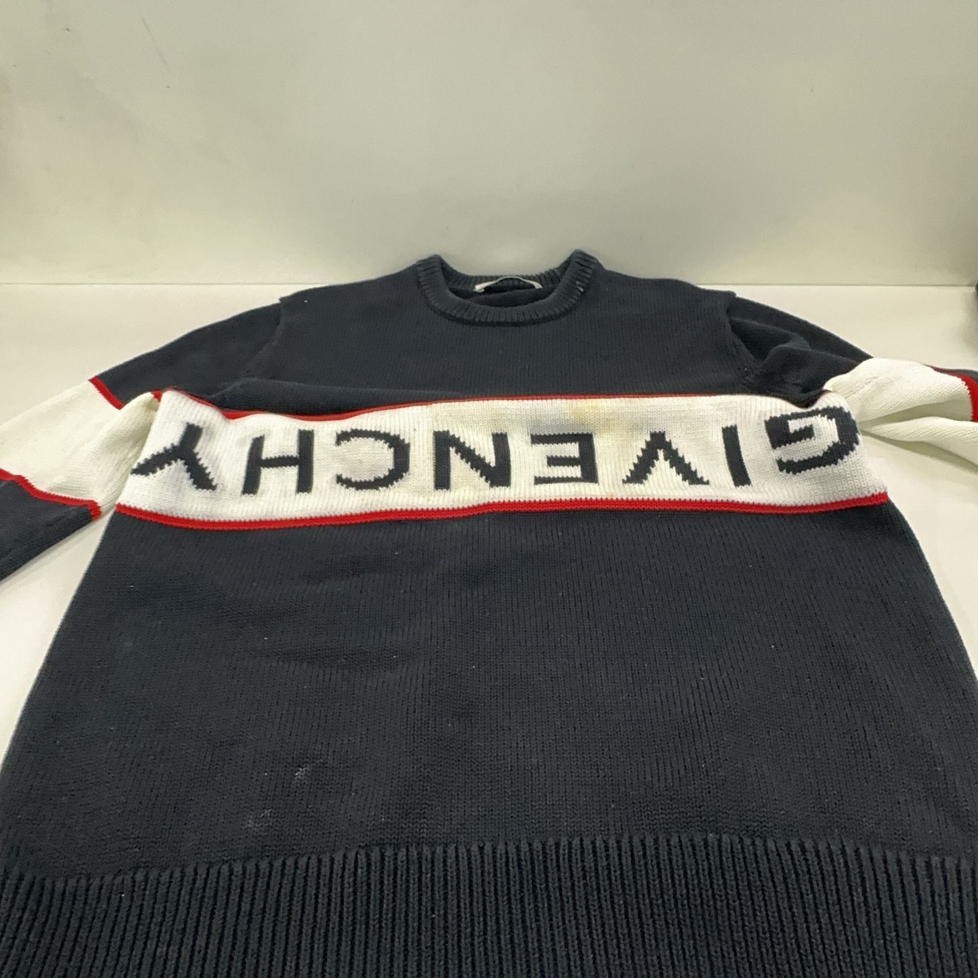 Givenchy Givenchy Logo Striped Sweater Size L Size US L / EU 52-54 / 3 - 7 Thumbnail