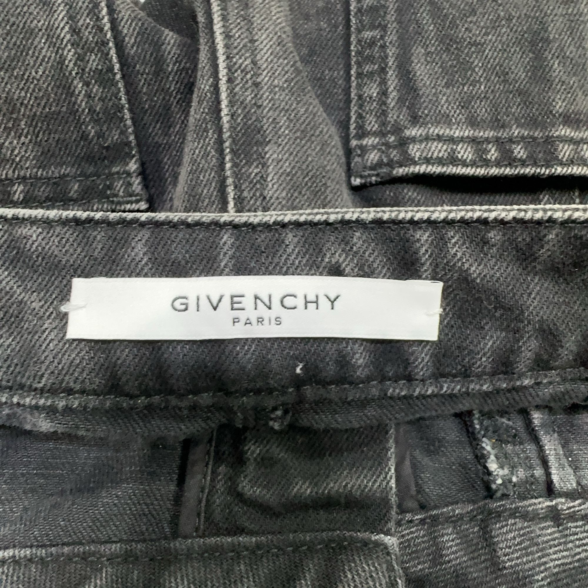 Givenchy Givenchy Black Denim Midi Skirt Size 40 Size 27" / US 4 / IT 40 - 3 Thumbnail
