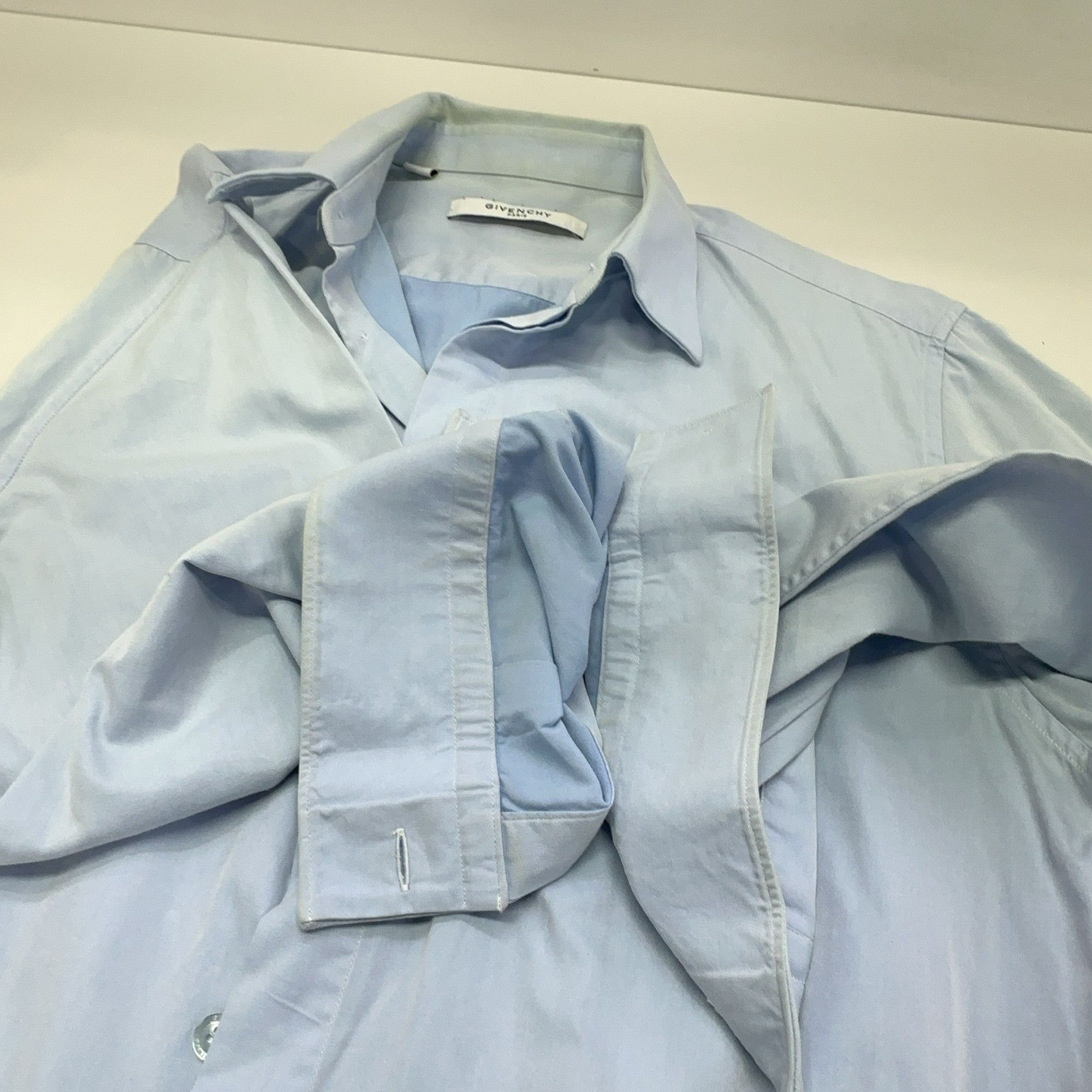 Givenchy Givenchy Blue Button Up Shirt Size L Size US XS / EU 42 / 0 - 7 Thumbnail