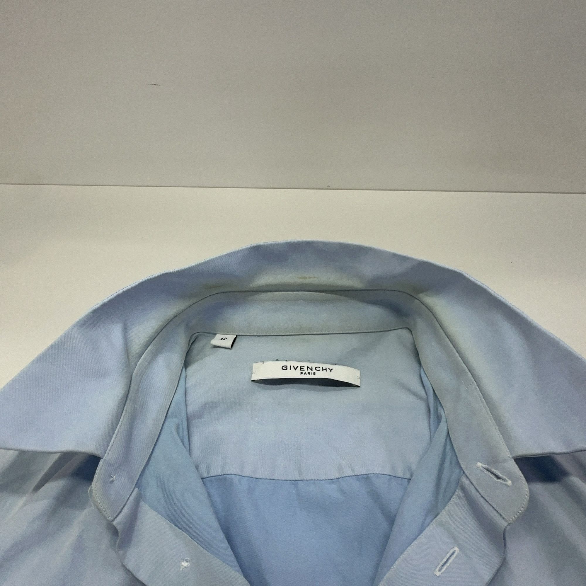 Givenchy Givenchy Blue Button Up Shirt Size L Size US XS / EU 42 / 0 - 5 Thumbnail