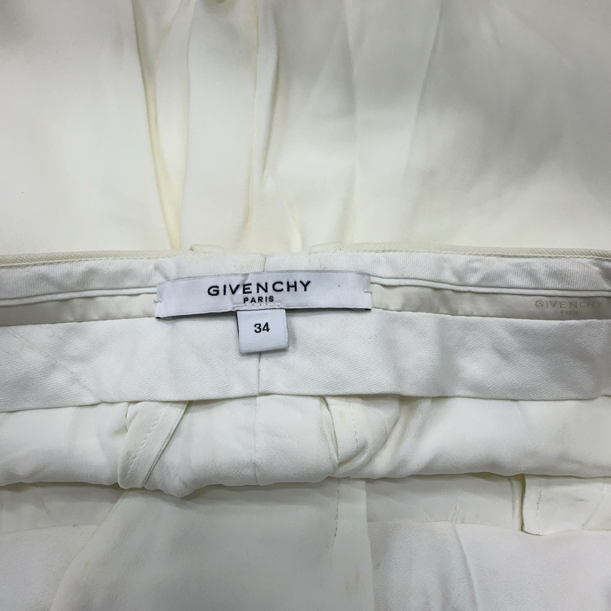 Givenchy Givenchy White Wool Trousers Size 34 Size 25" / US 0 / IT 36 - 3 Thumbnail