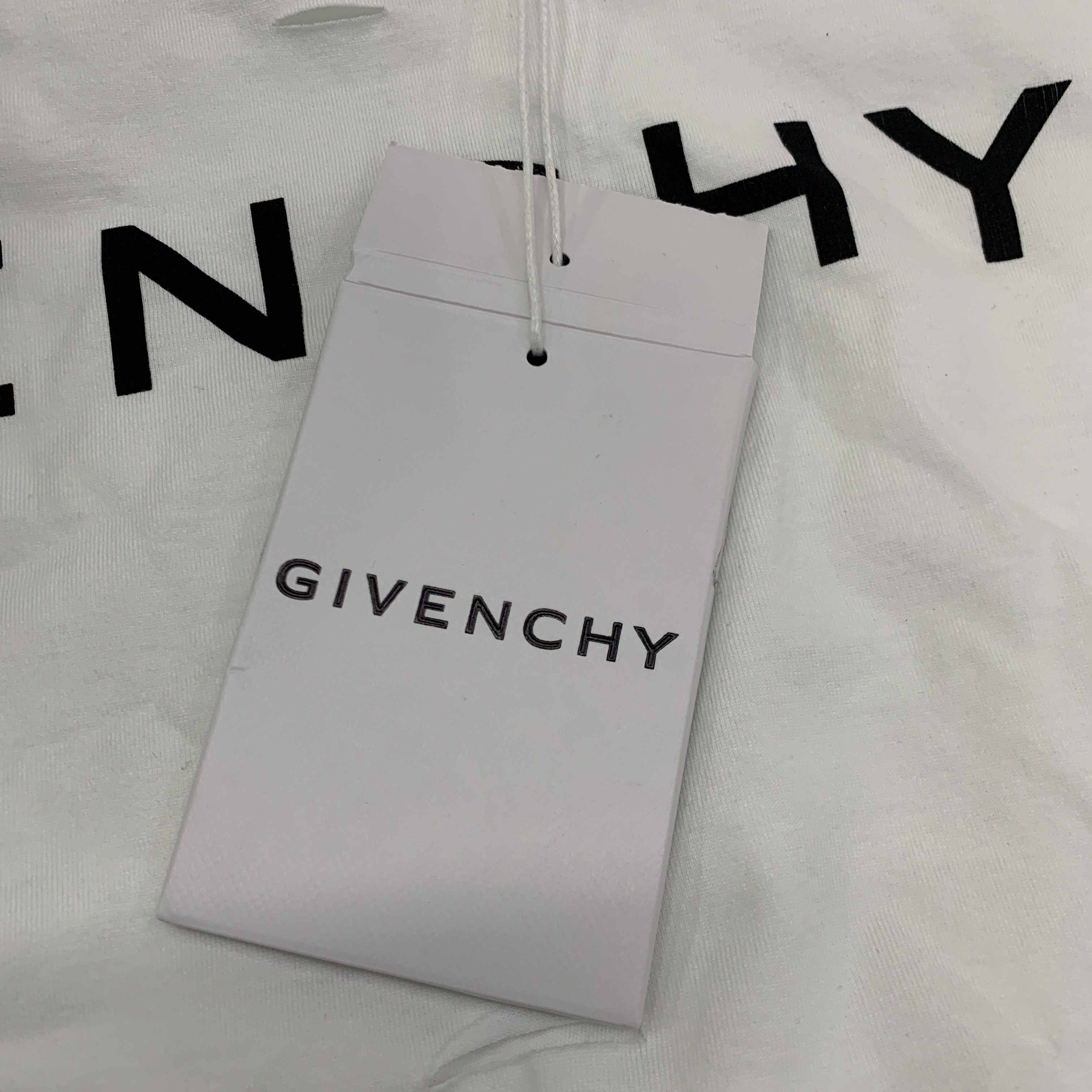 Givenchy Givenchy Logo Distressed T-Shirt Size XL Size US XL / EU 56 / 4 - 2 Thumbnail