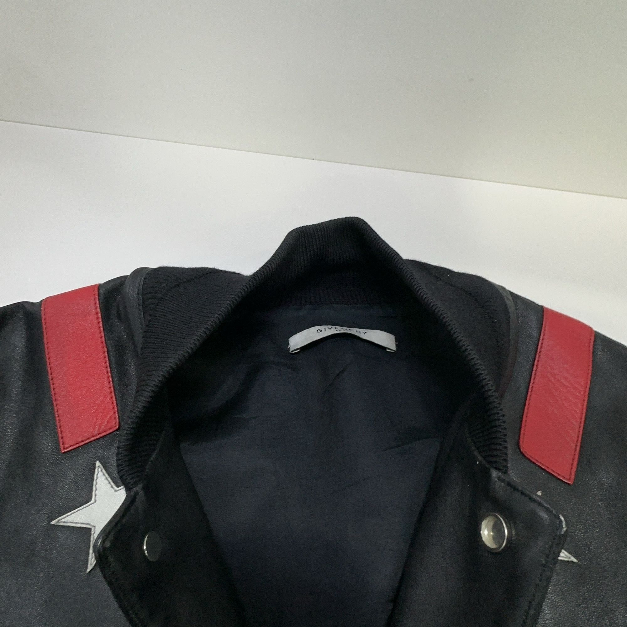 Givenchy Givenchy Star Leather Bomber Jacket Size L Size US L / EU 52-54 / 3 - 5 Thumbnail
