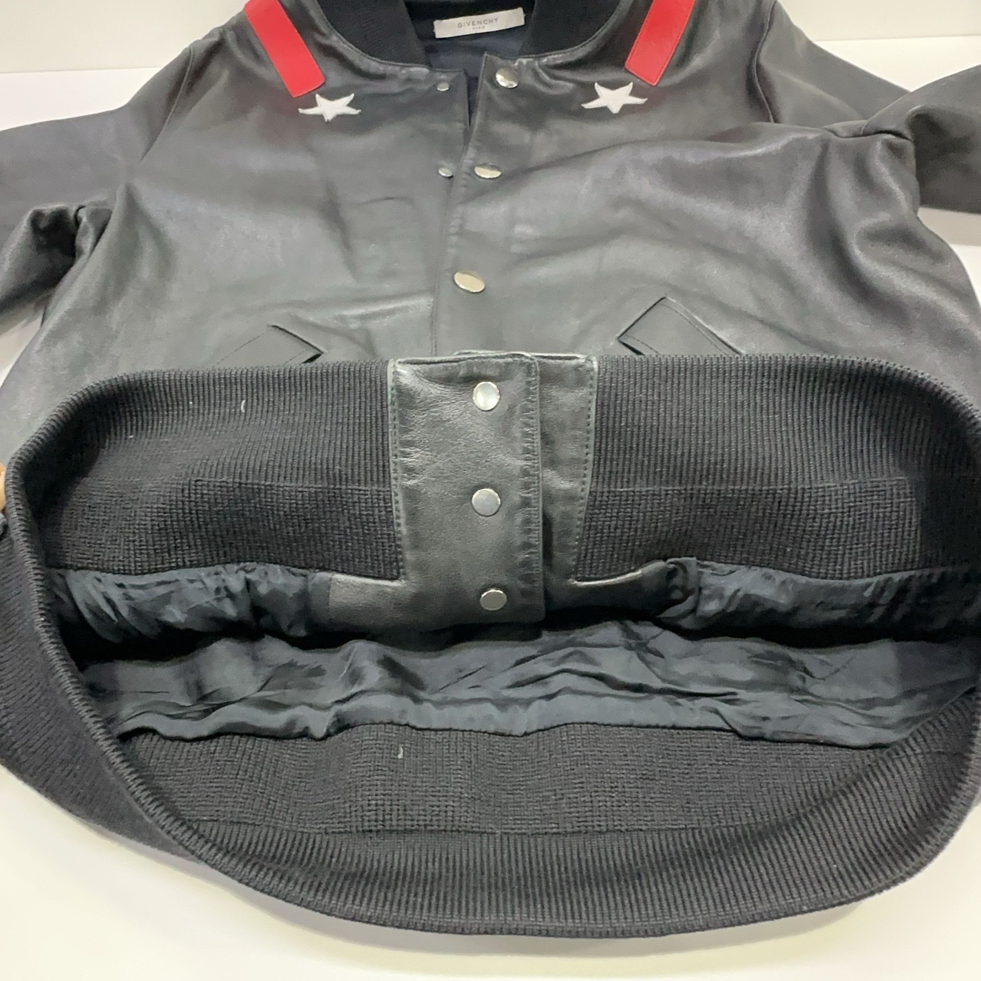Givenchy Givenchy Star Leather Bomber Jacket Size L Size US L / EU 52-54 / 3 - 8 Thumbnail