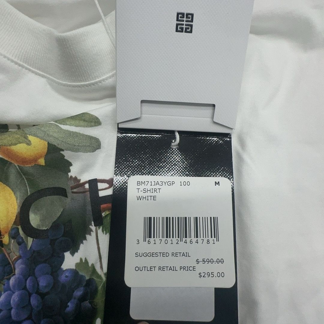 Givenchy Givenchy Botanical Fruit Graphic T-Shirt Size M Size US M / EU 48-50 / 2 - 3 Thumbnail
