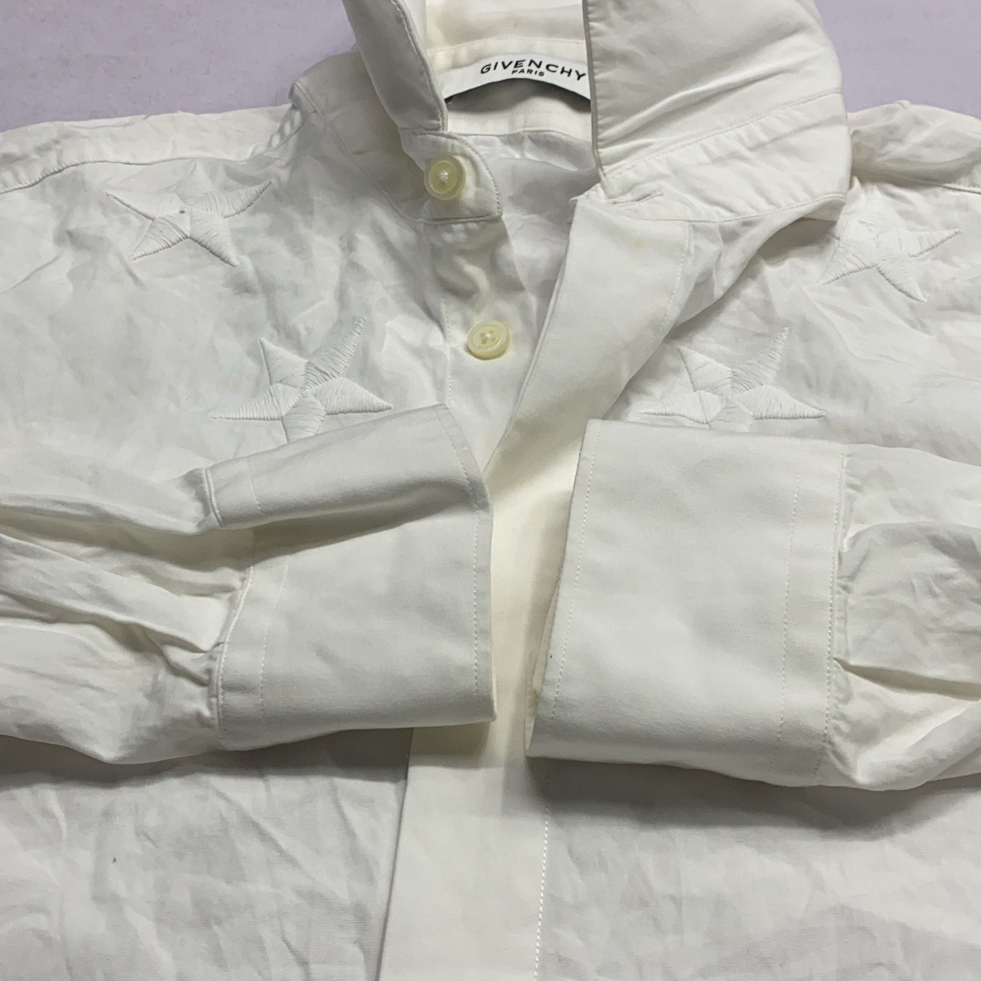 Givenchy Givenchy White Star Embroidery Shirt US S Size US S / EU 44-46 / 1 - 12 Thumbnail