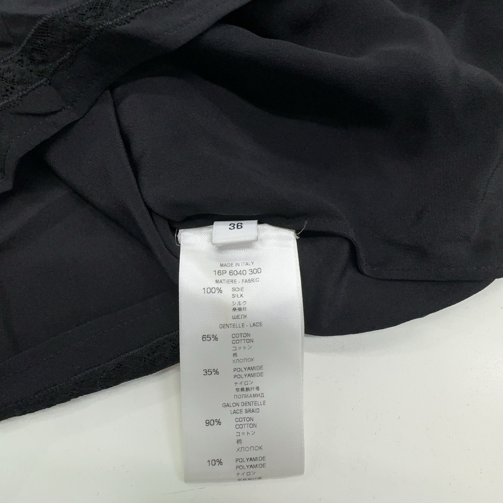 Givenchy Givenchy Black Silk Lace Blouse Size 36 Size XS / US 0-2 / IT 36-38 - 4 Thumbnail