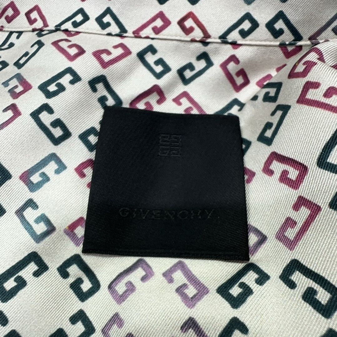 Givenchy Givenchy Logo Print Silk Short Sleeve Shirt 42 Size US XS / EU 42 / 0 - 4 Thumbnail