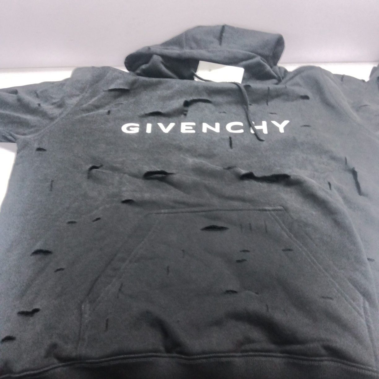 Givenchy Givenchy Distressed Logo Hoodie Size XXL Size US XXL / EU 58 / 5 - 16 Thumbnail