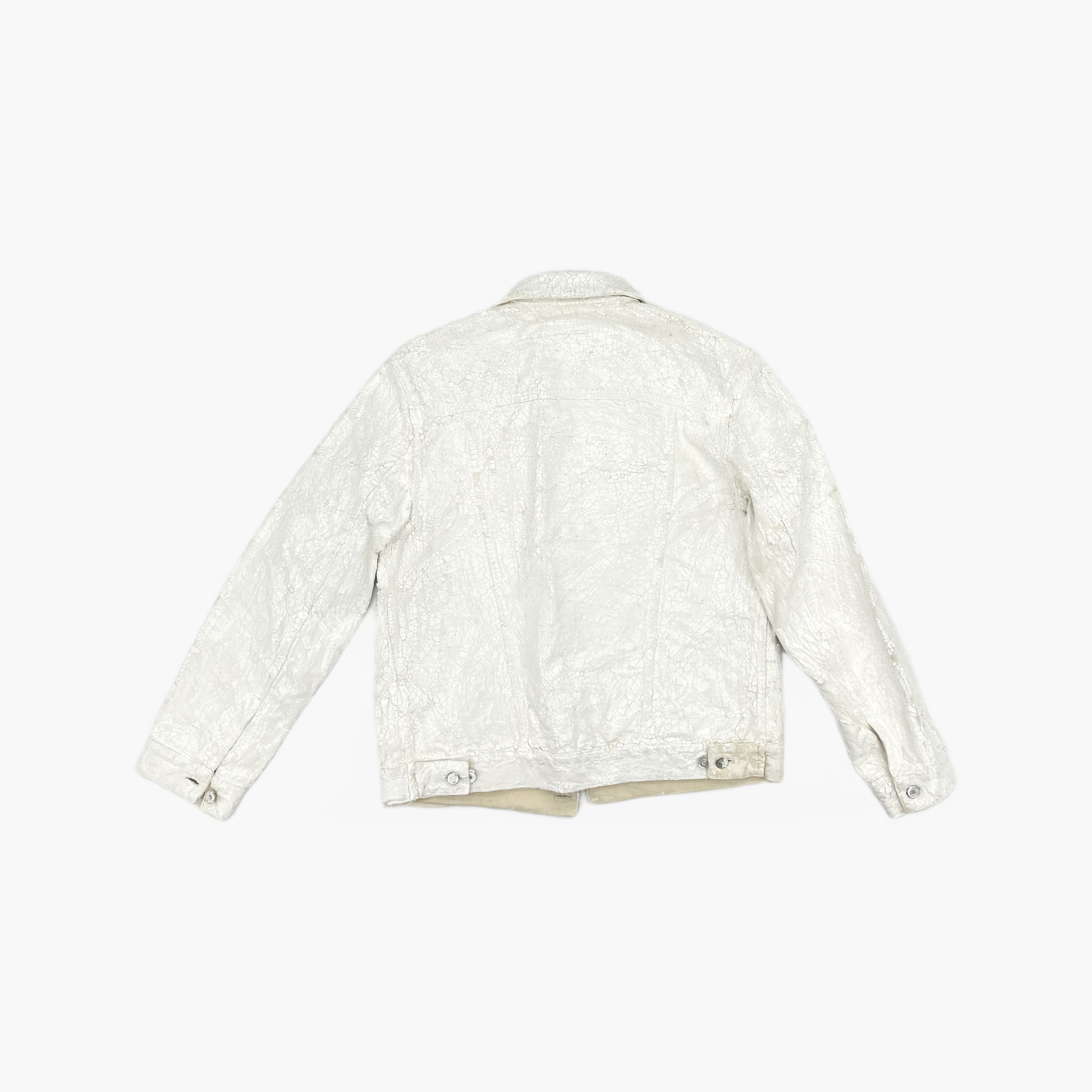 Givenchy Givenchy Cracked White Denim Jacket Size XXL Size US XXL / EU 58 / 5 - 2 Thumbnail