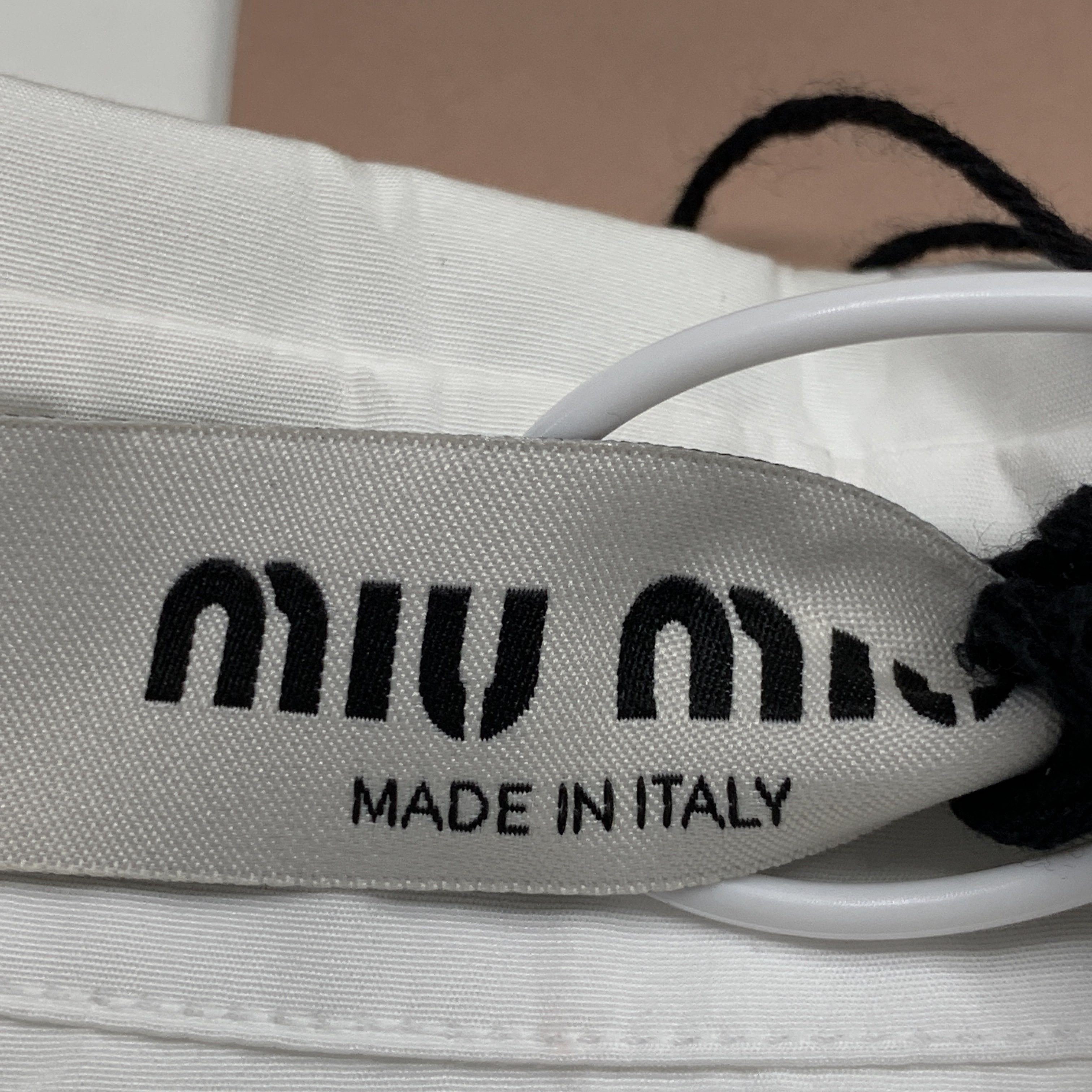 Miu Miu Miu Miu Logo Popeline Button Up Shirt IT 40 Size S / US 4 / IT 40 - 3 Thumbnail