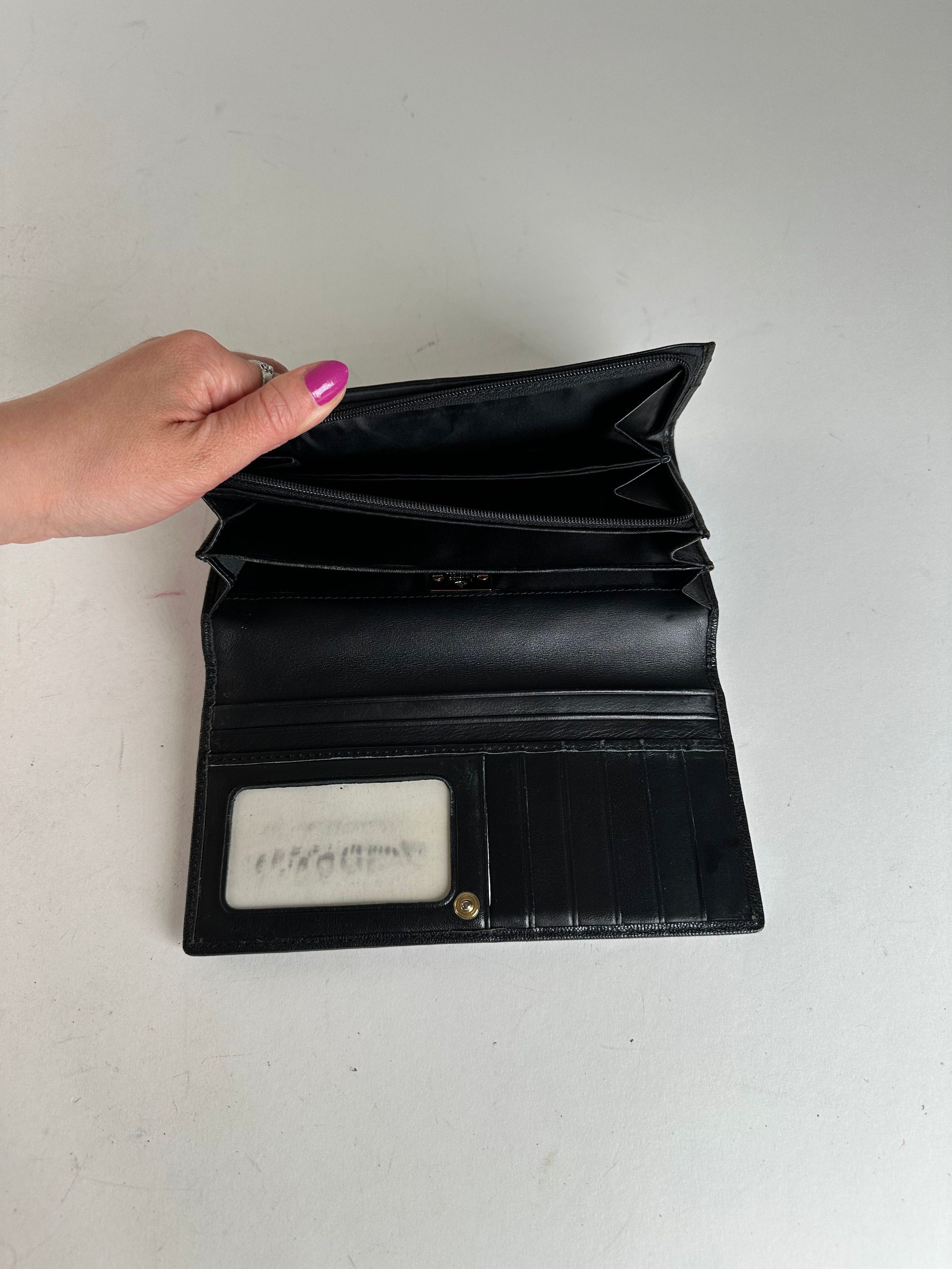 Vivienne Westwood Vintage Orb Long Wallet Black Croc-Embossed Patent Leather Size ONE SIZE - 3 Thumbnail