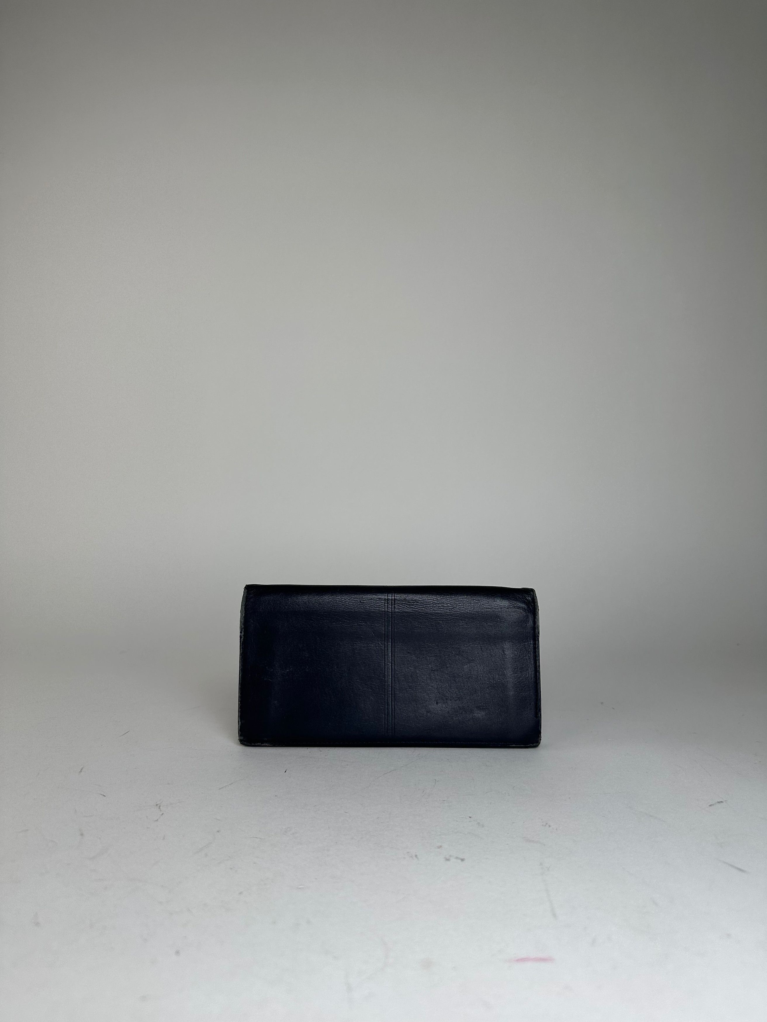 Givenchy Vintage Long Bifold Wallet Navy Leather Size ONE SIZE - 10 Thumbnail