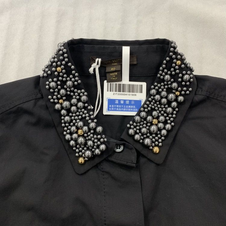 Louis Vuitton Louis Vuitton Beaded Collar Button Up Shirt Size 40 Size S / US 4 / IT 40 - 8 Thumbnail