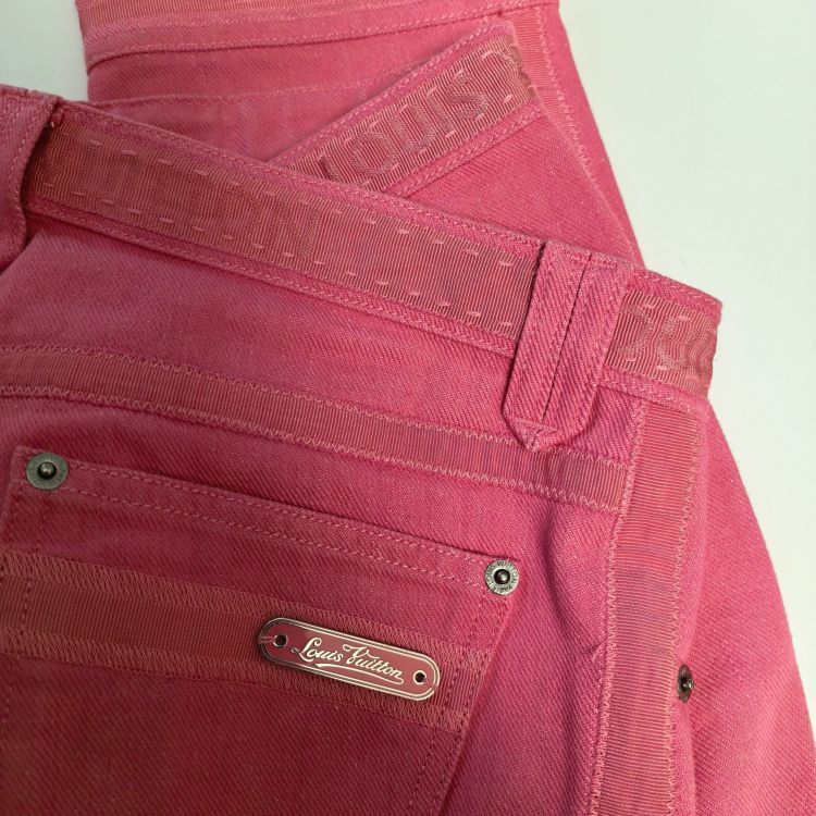Louis Vuitton Louis Vuitton Pink Ribbon Trim Pants Size 40 Size 28" / US 6 / IT 42 - 2 Thumbnail