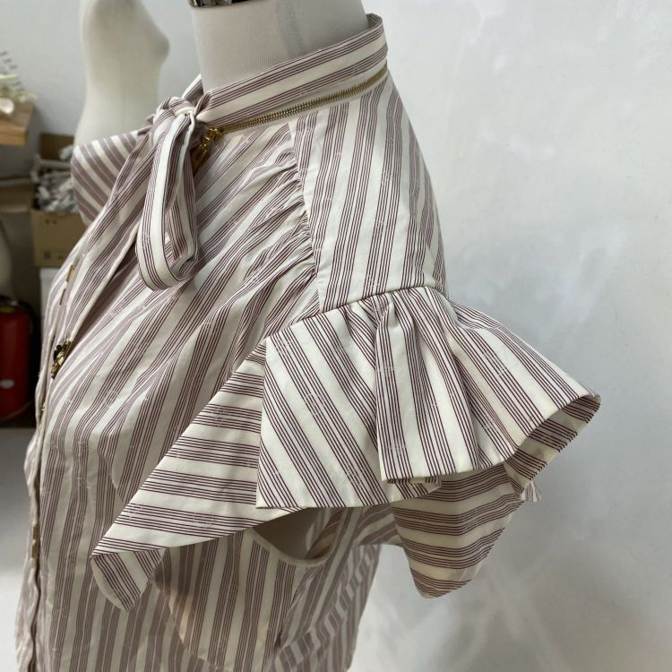 Louis Vuitton Louis Vuitton Striped Tie Neck Blouse Size 38 Size XS / US 0-2 / IT 36-38 - 6 Thumbnail