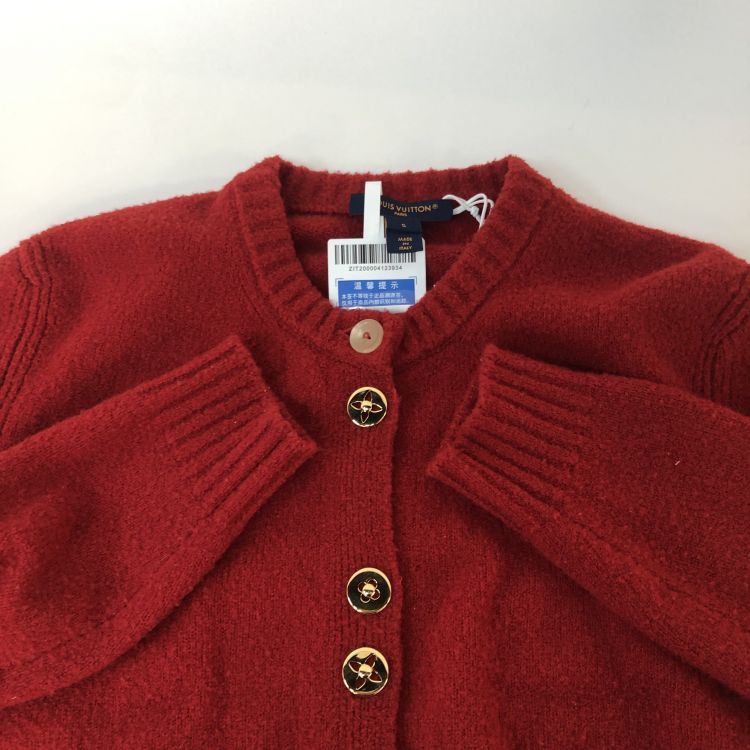 Louis Vuitton Louis Vuitton Red Knit Cardigan Size S Size S / US 4 / IT 40 - 8 Thumbnail