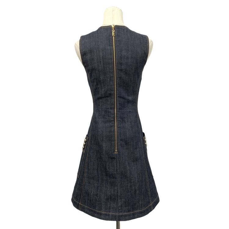 Louis Vuitton Louis Vuitton Studded Denim Dress Size 36 Size XS / US 0-2 / IT 36-38 - 2 Thumbnail